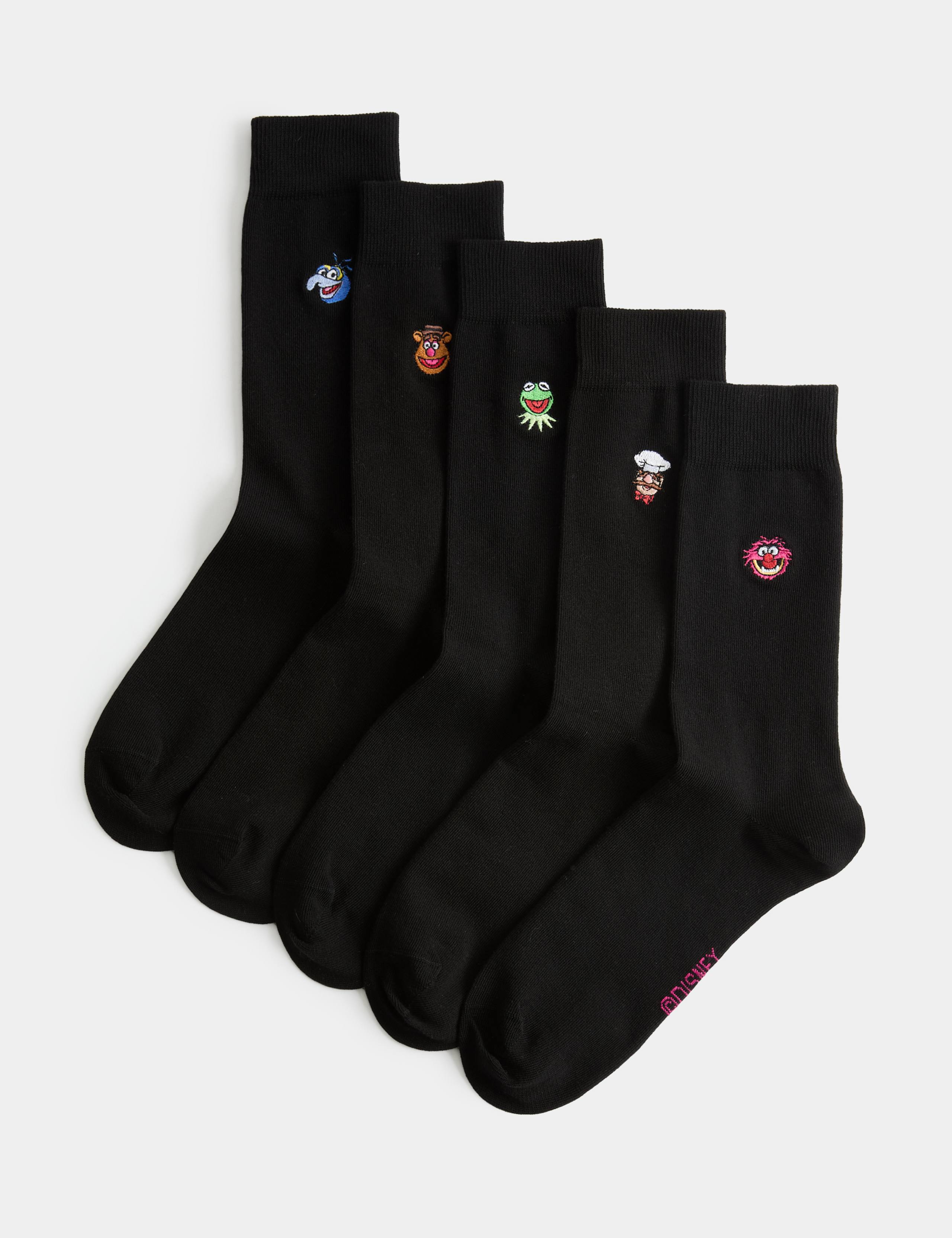 5 Pack Muppets™ Cotton Rich Socks