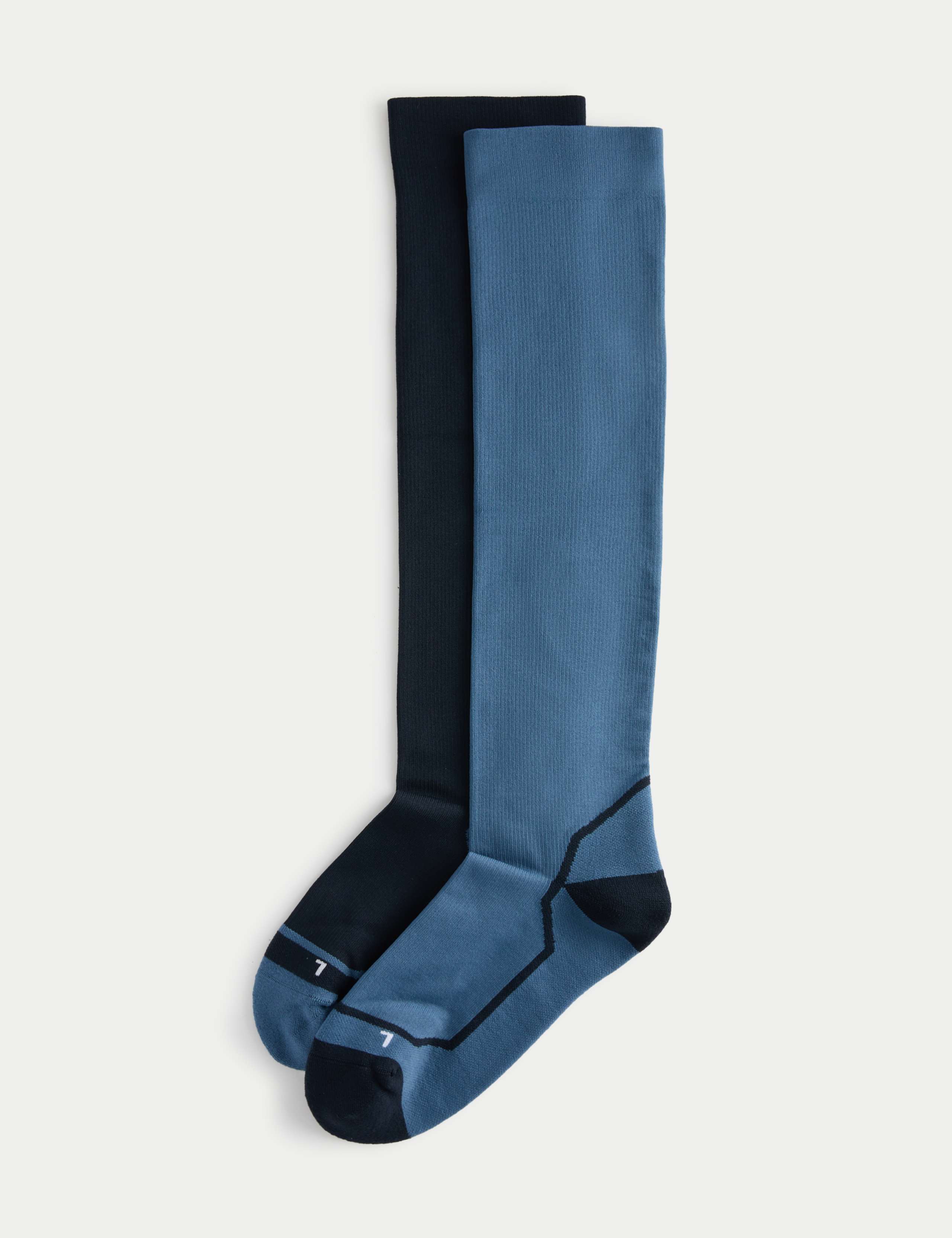 2pk Cotton Rich Light Compression Socks