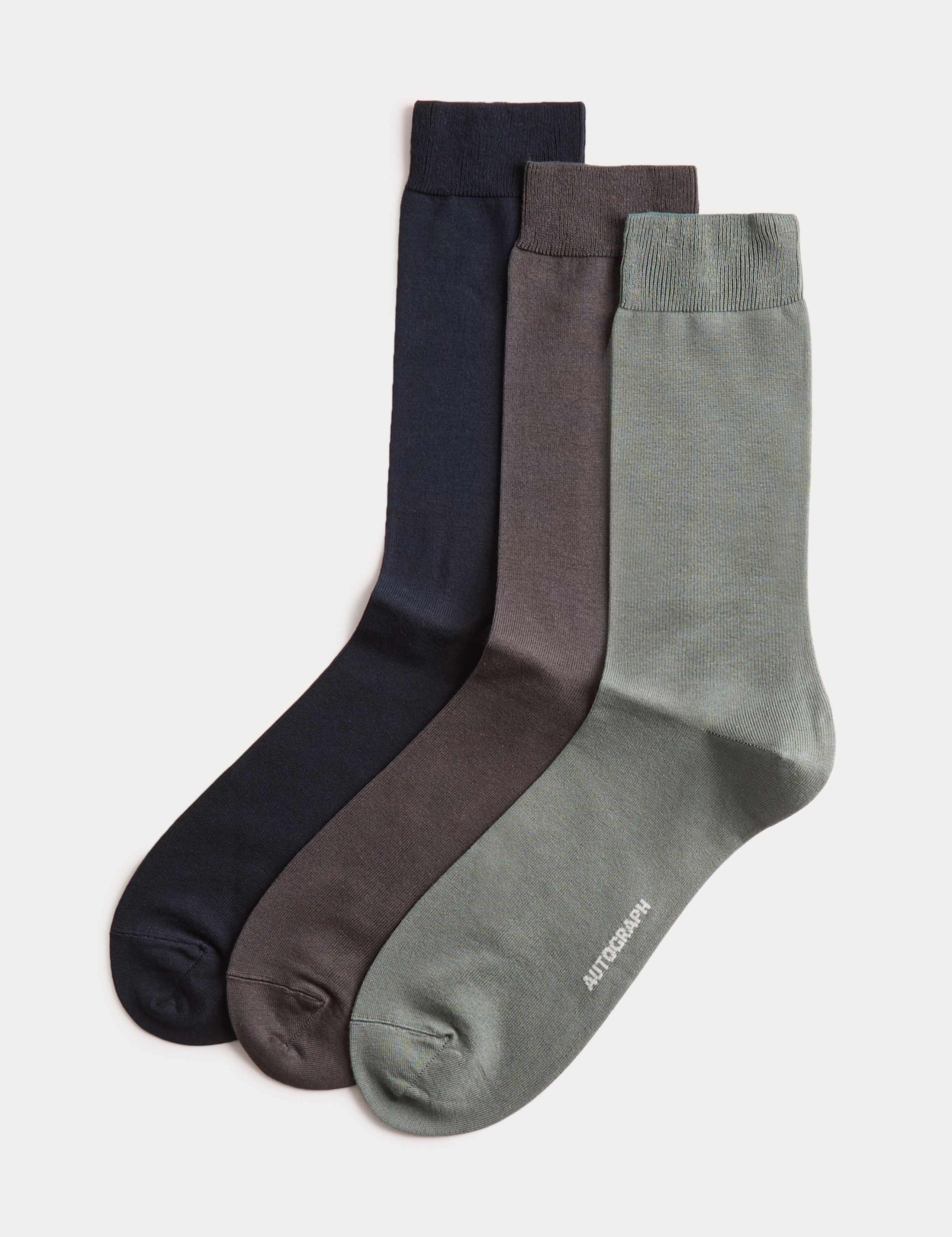 3pk Egyptian Cotton Rich Socks