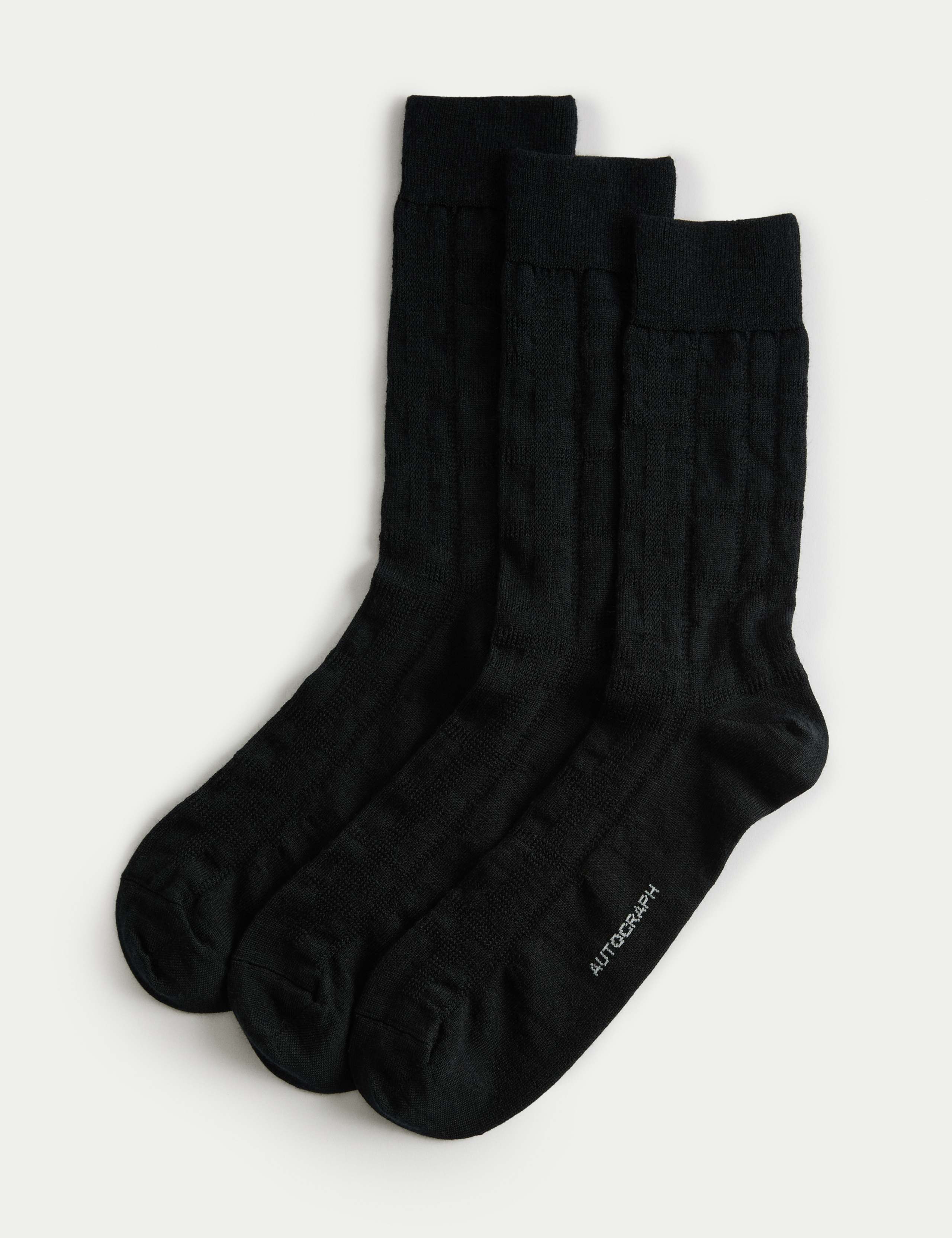 3pk Wool Blend Thermal Socks