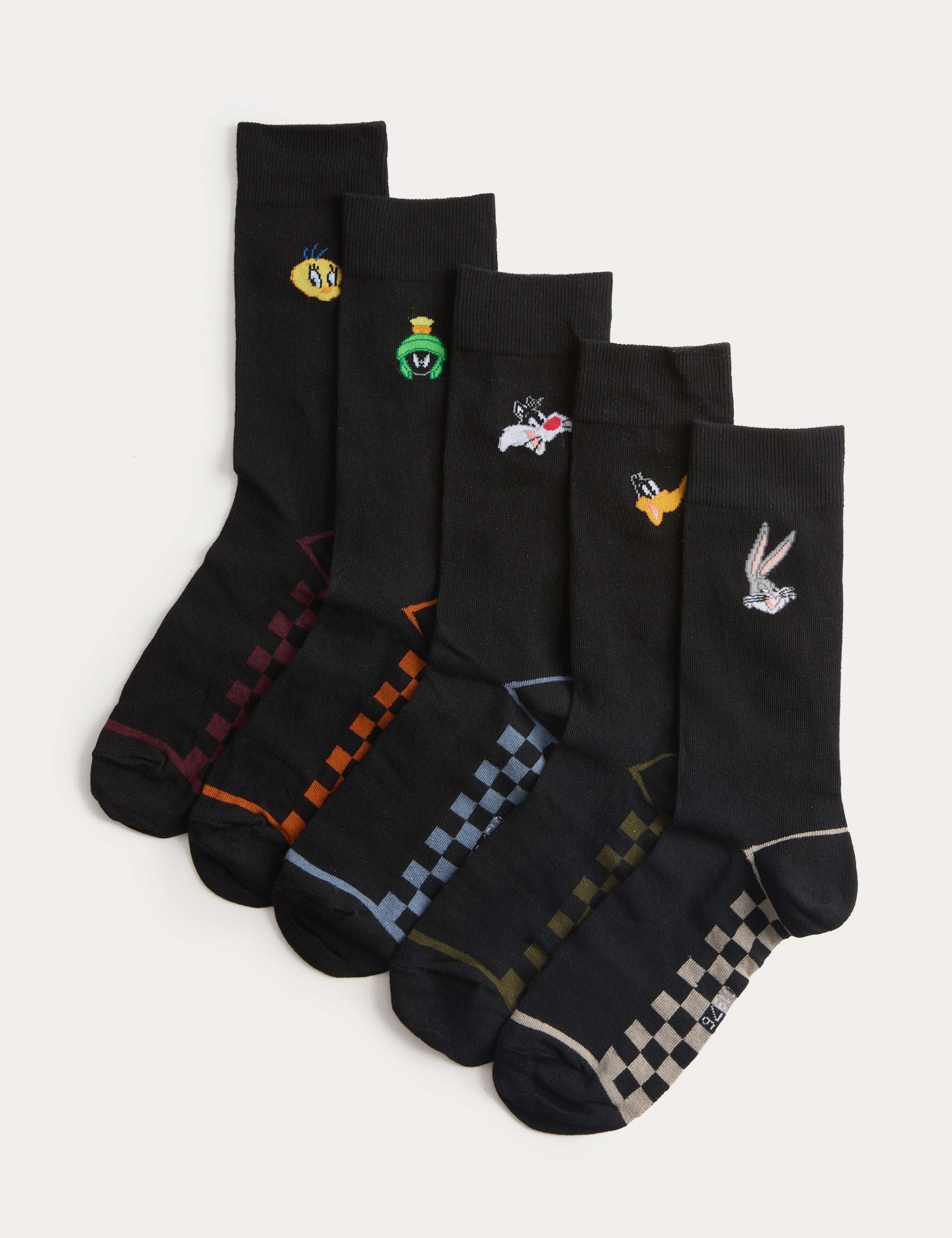 5pk Cotton Rich Looney Tunes™ Socks