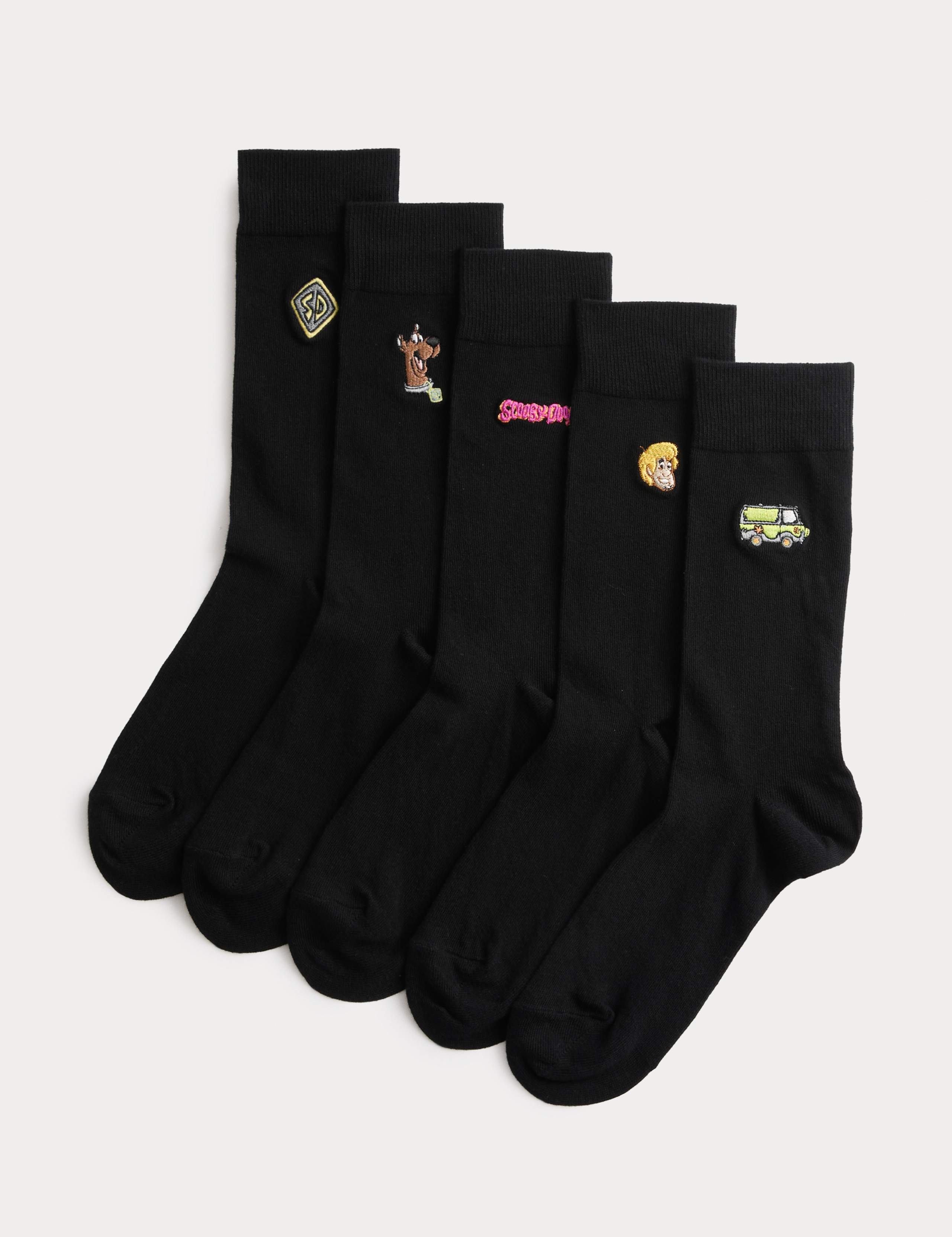 5pk Scooby Doo™ Cotton Rich Socks