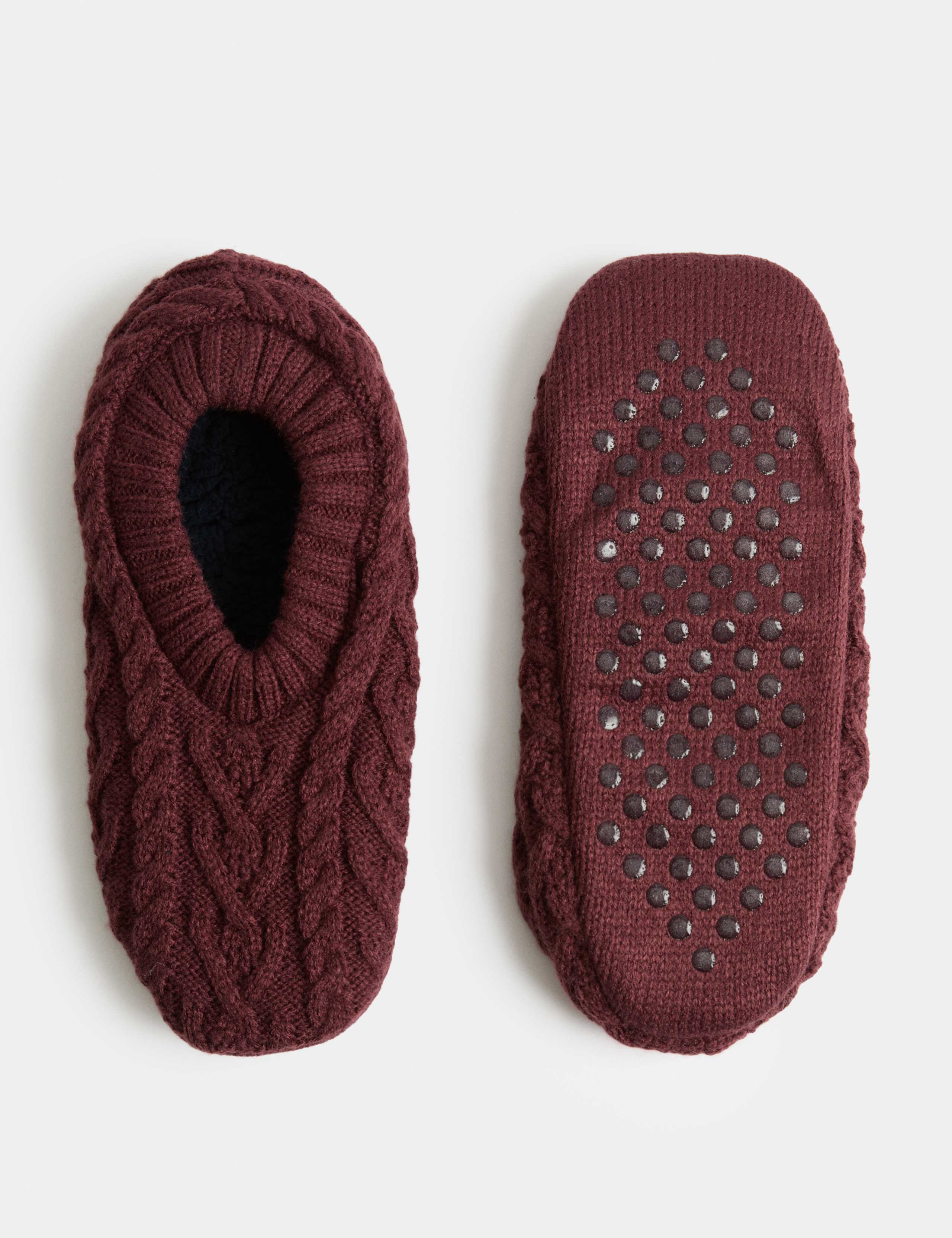 Cable Slipper Socks