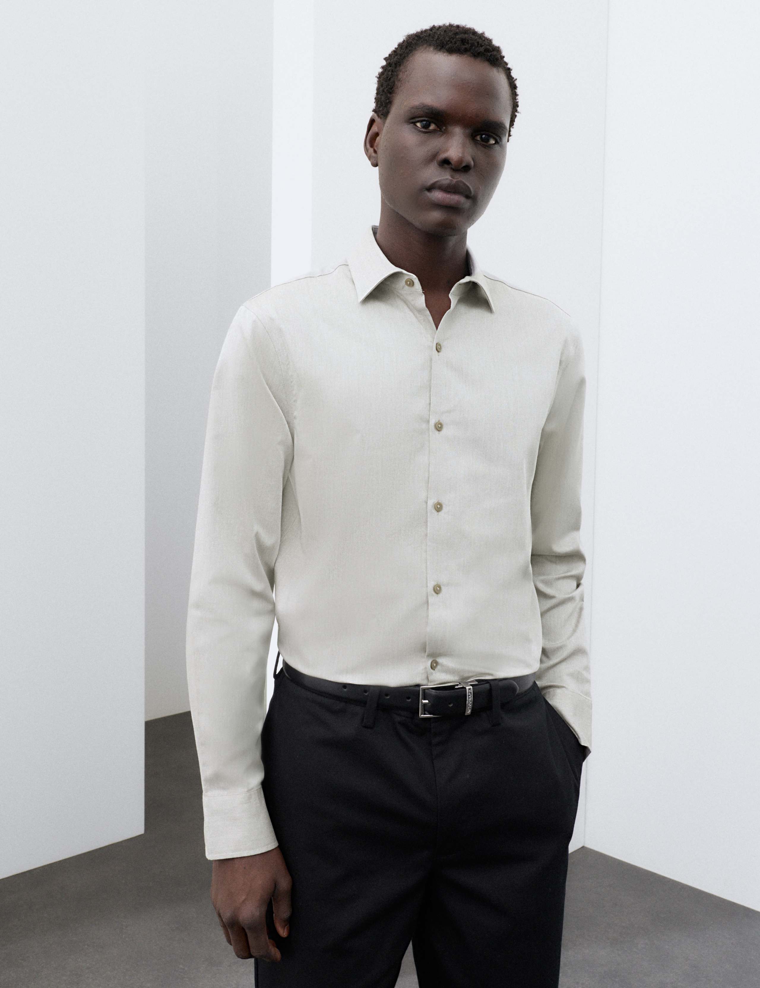 Slim Fit Cotton Performance Shirt