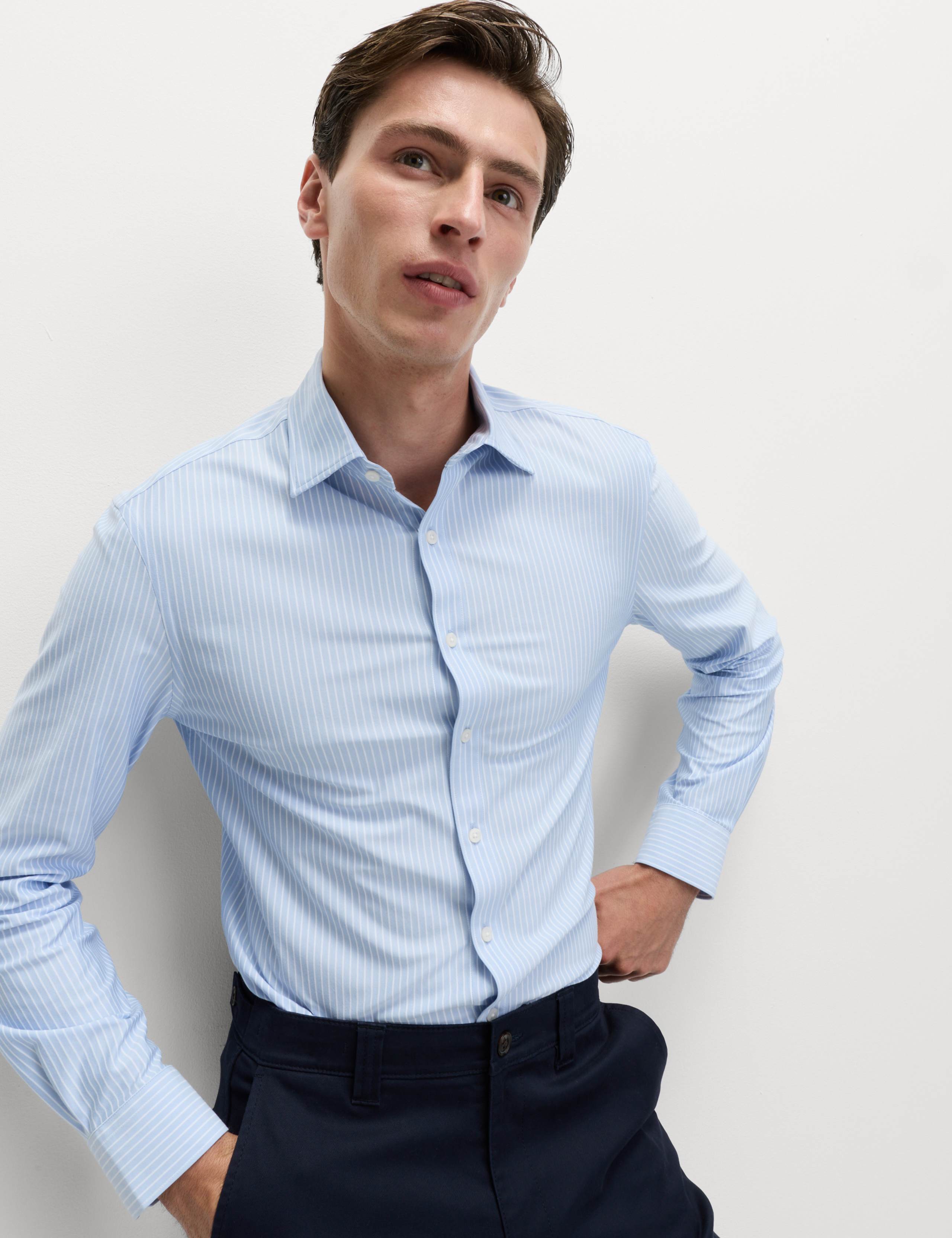 The Ultimate Regular Fit Non Iron Jersey Striped Shirt
