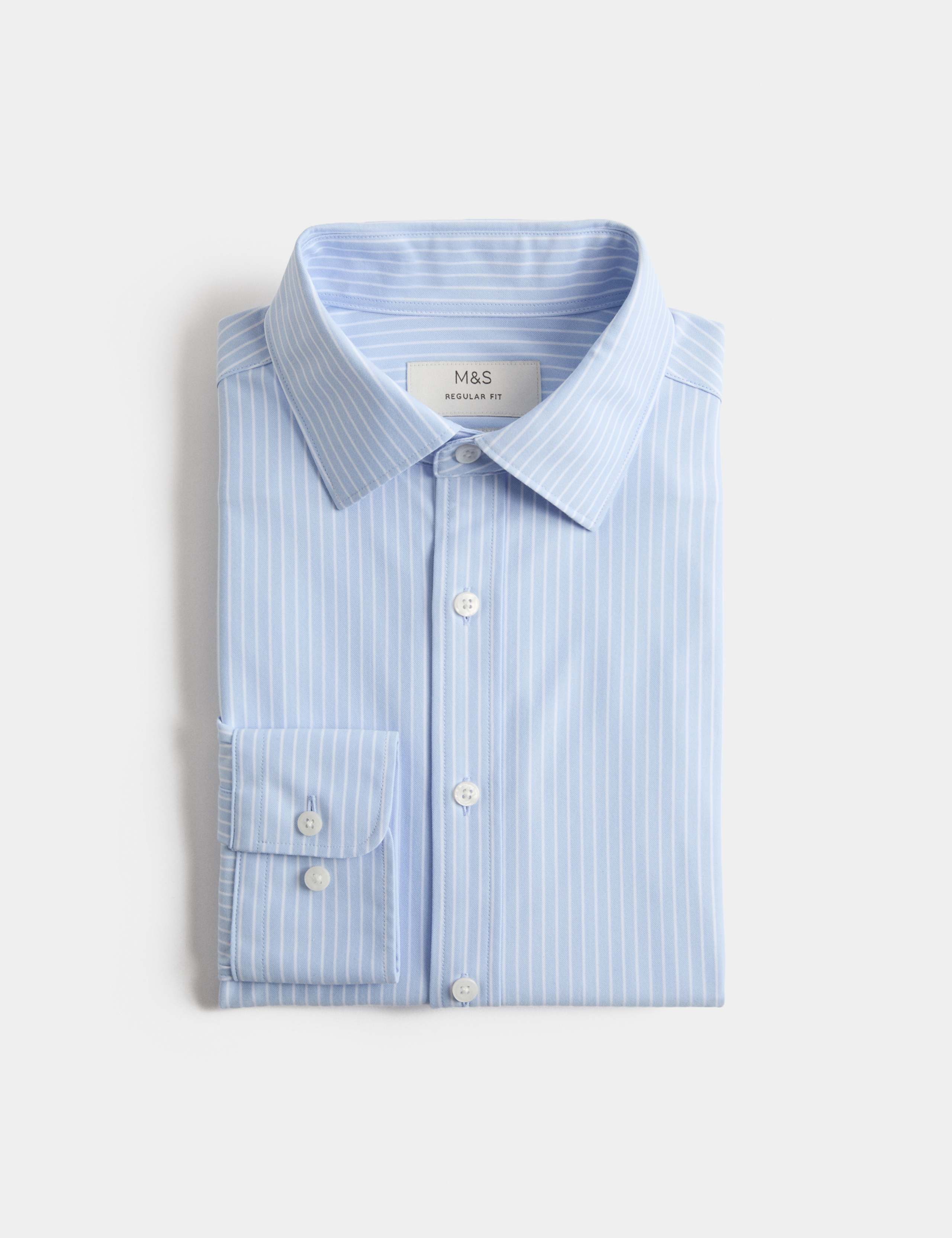 Regular Fit Ultimate Non Iron Jersey Striped Shirt