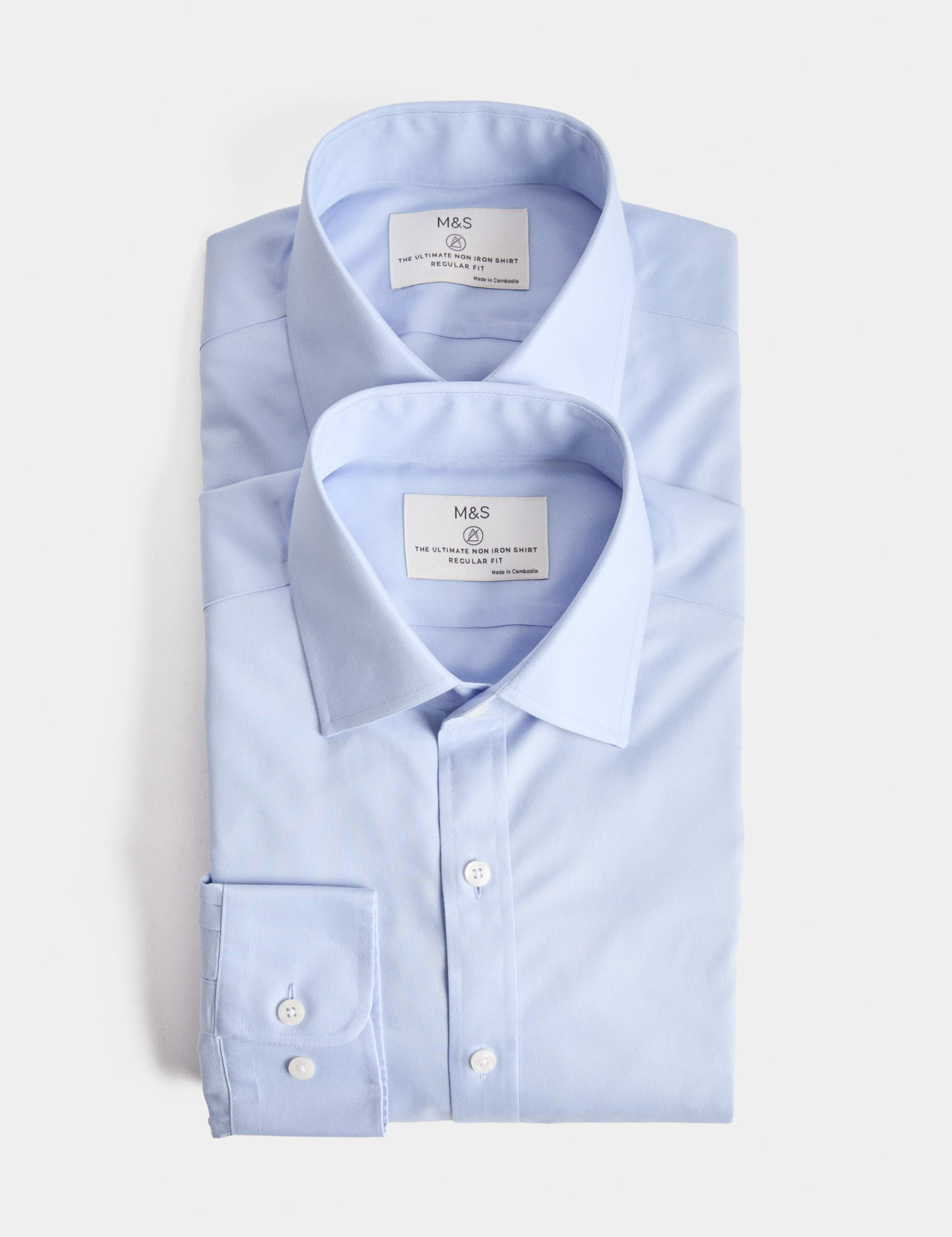 Ultimate 2 Pack Regular Fit Non Iron Shirts
