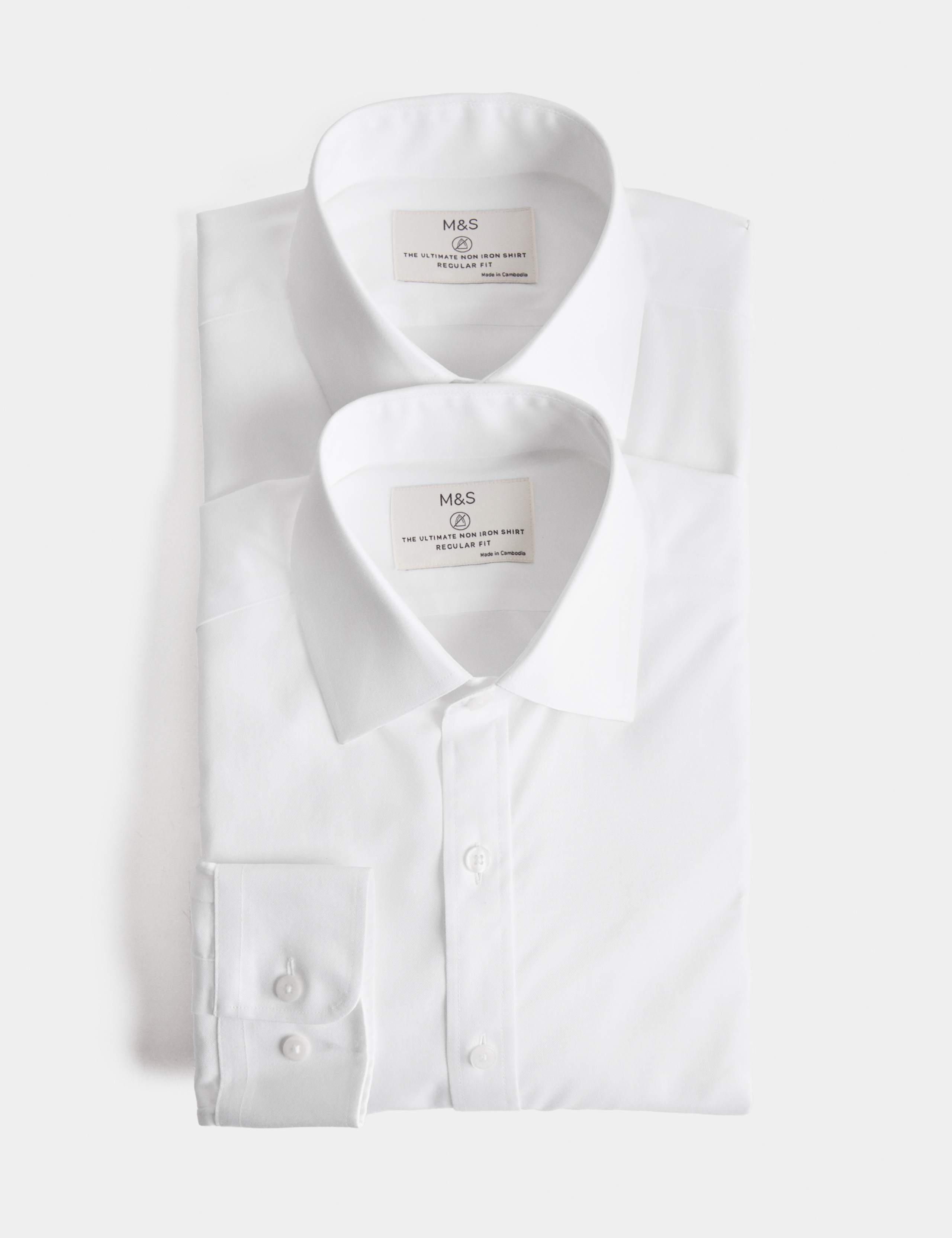 Ultimate 2 Pack Regular Fit Non Iron Shirts