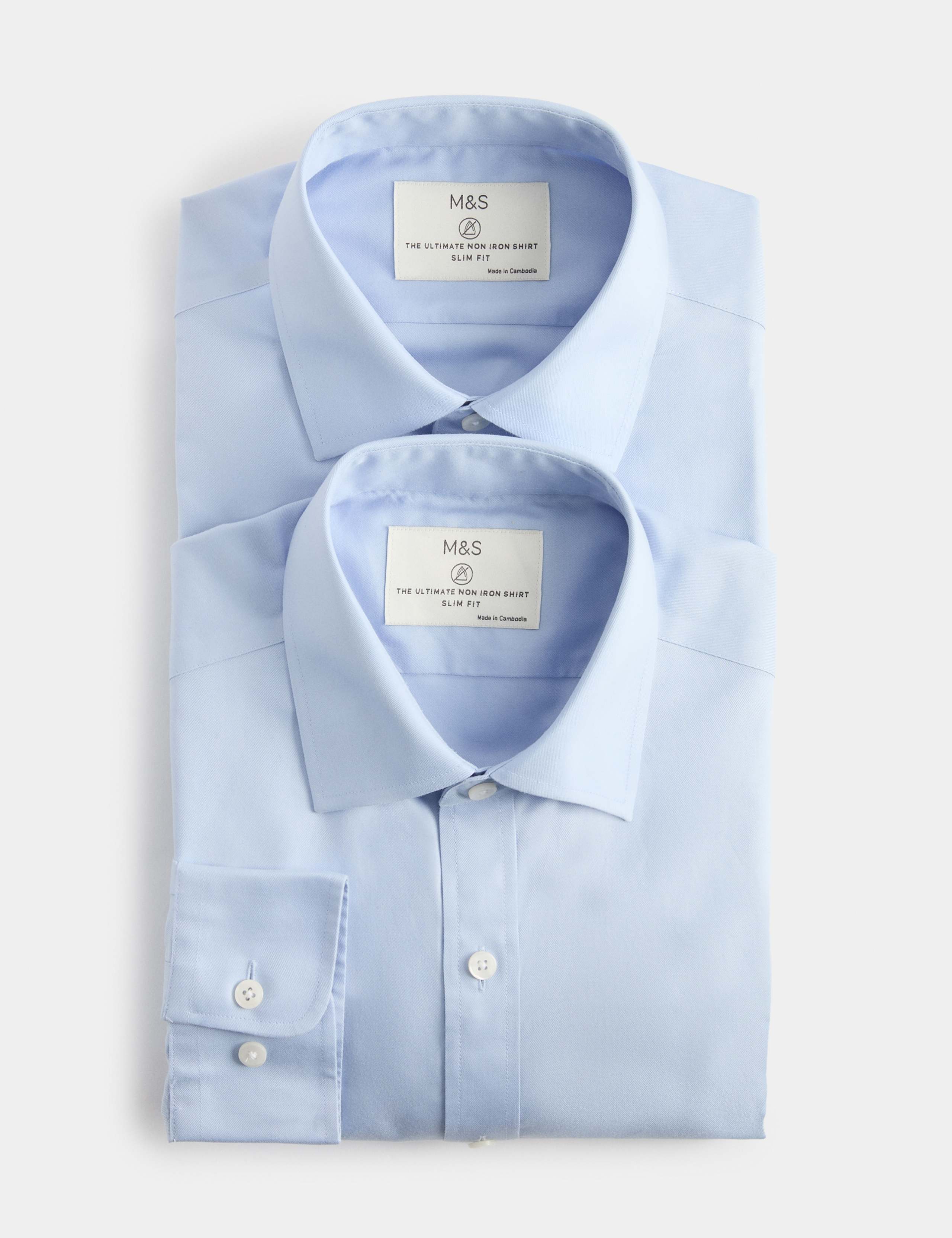 Ultimate 2 Pack Slim Fit Non Iron Shirts
