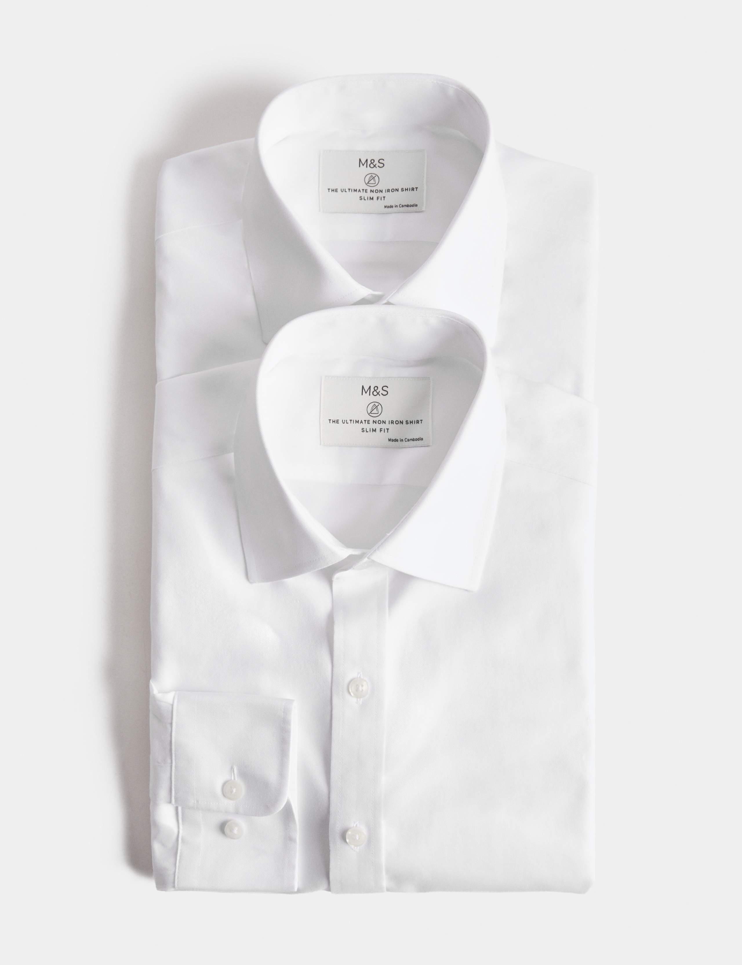 Ultimate 2 Pack Slim Fit Non Iron Shirts