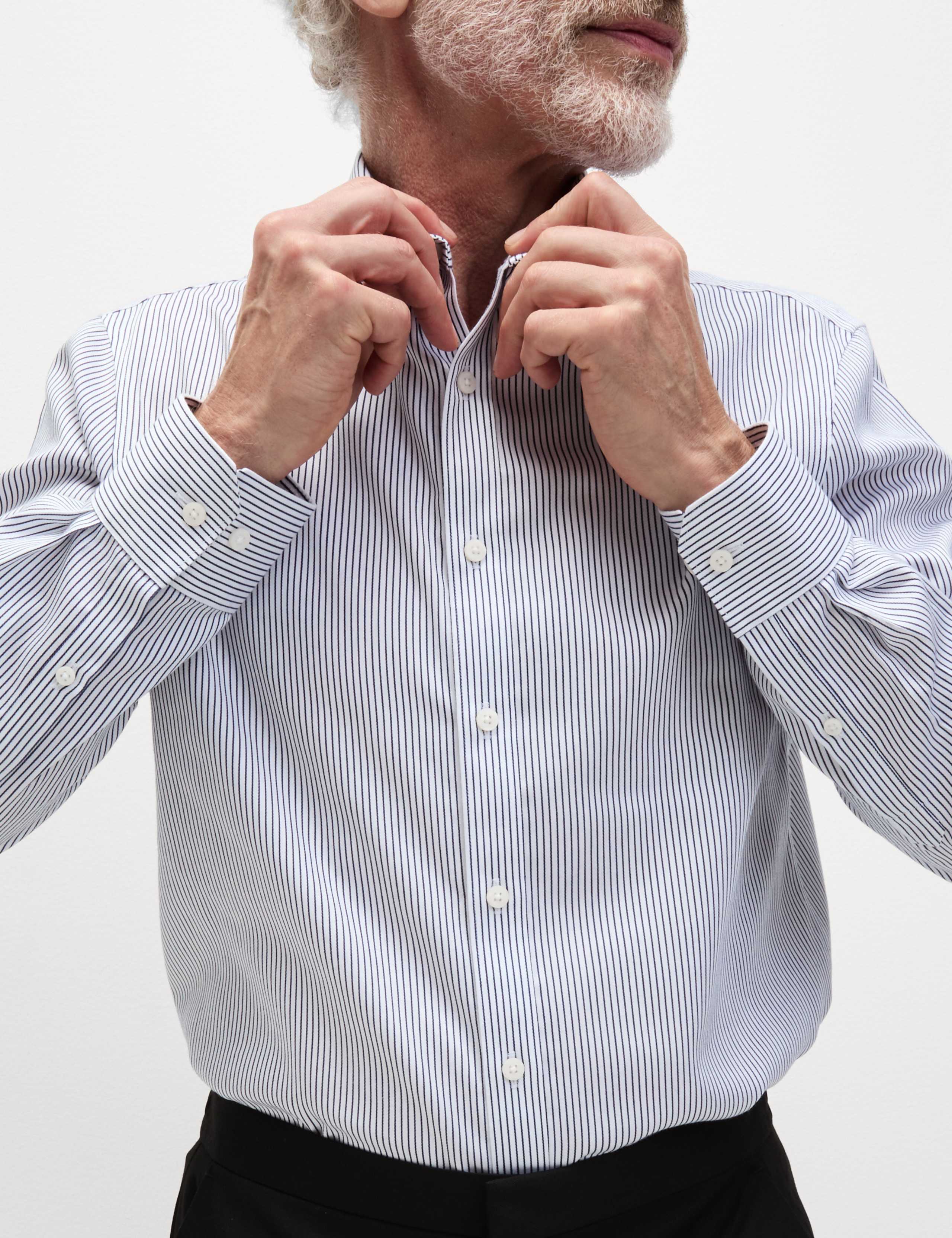 Regular Fit Ultimate Non Iron Cotton Striped Shirt