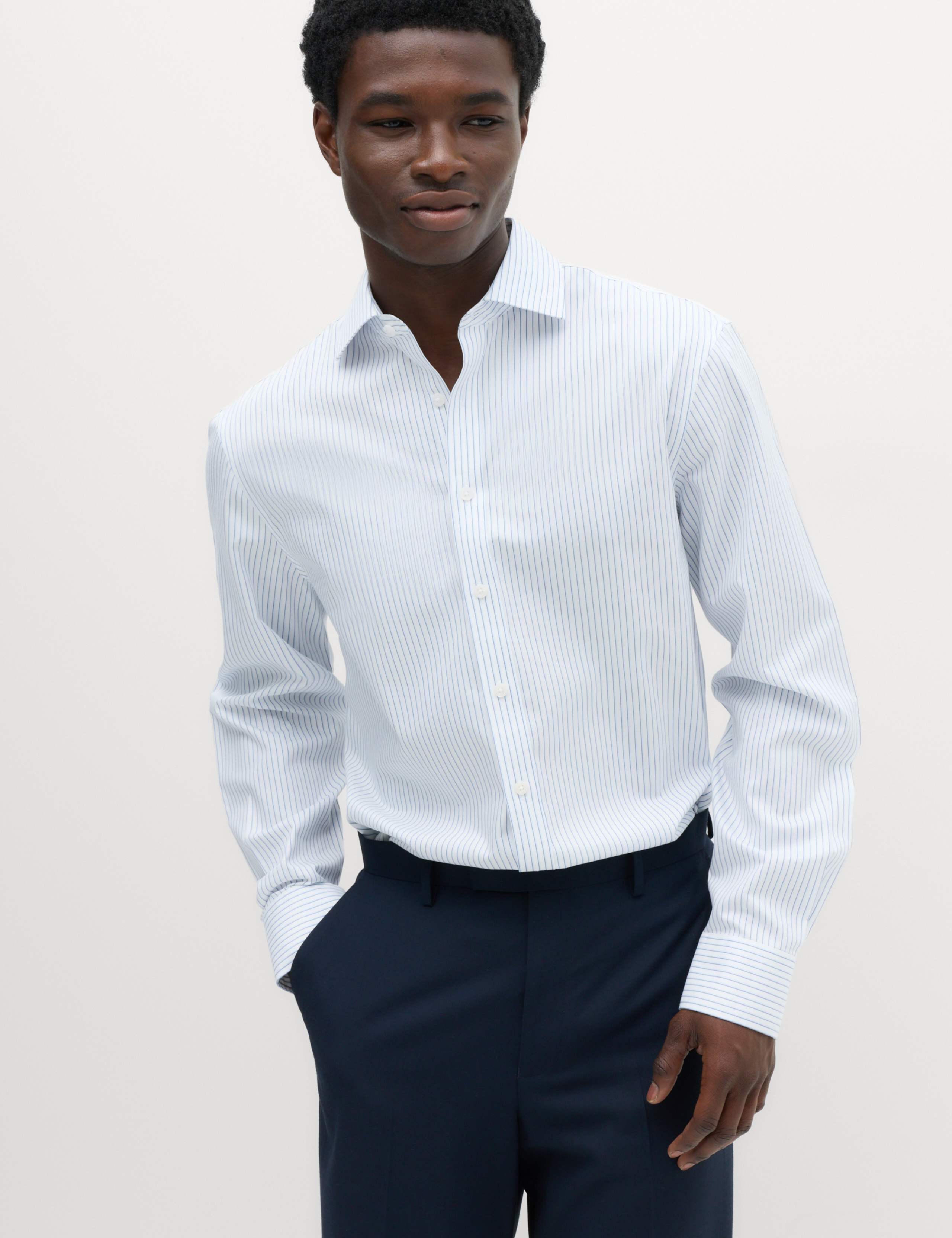 Regular Fit UItimate Non Iron Pure Cotton Striped Shirt
