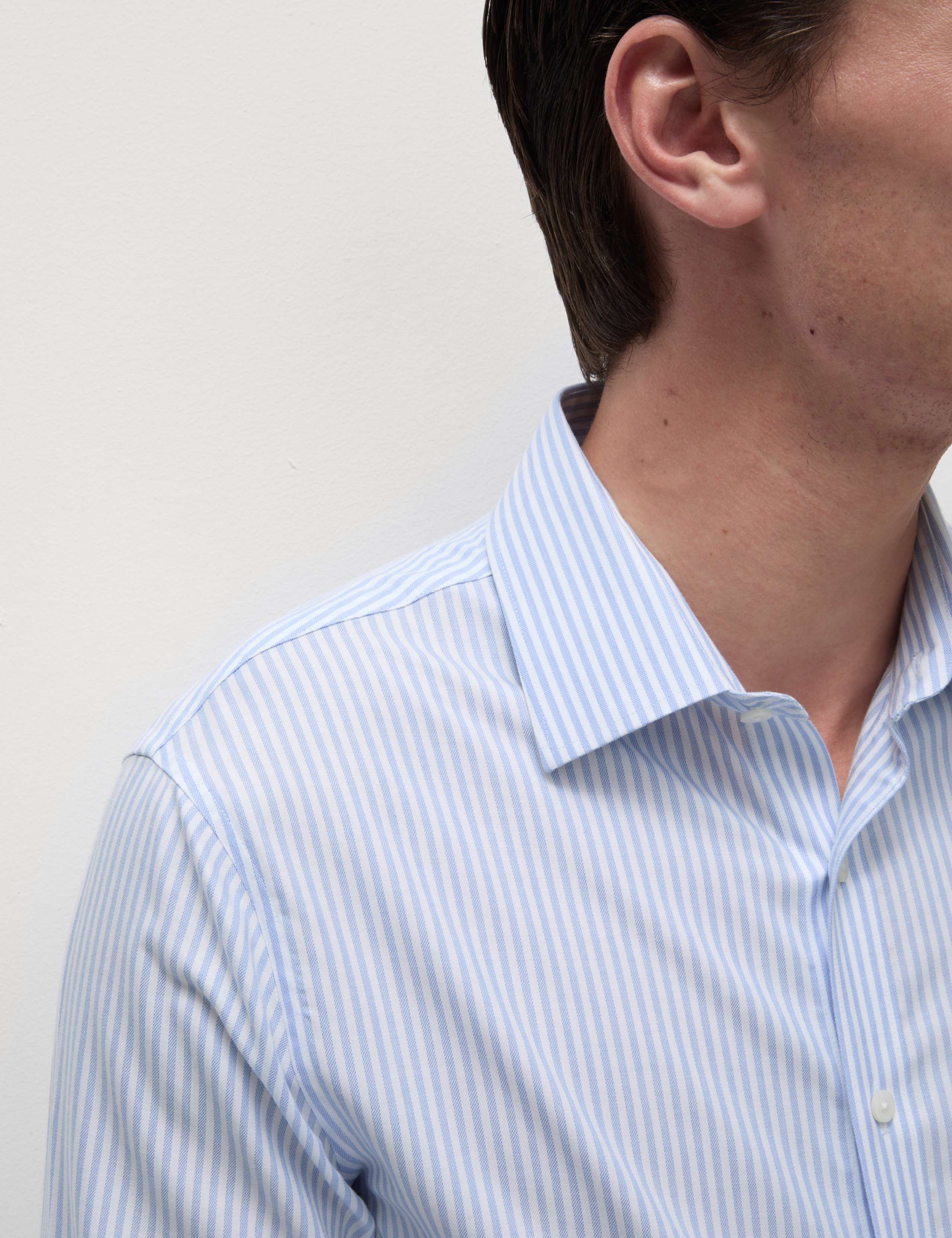 Slim Fit Ultimate Non Iron Cotton Striped Shirt