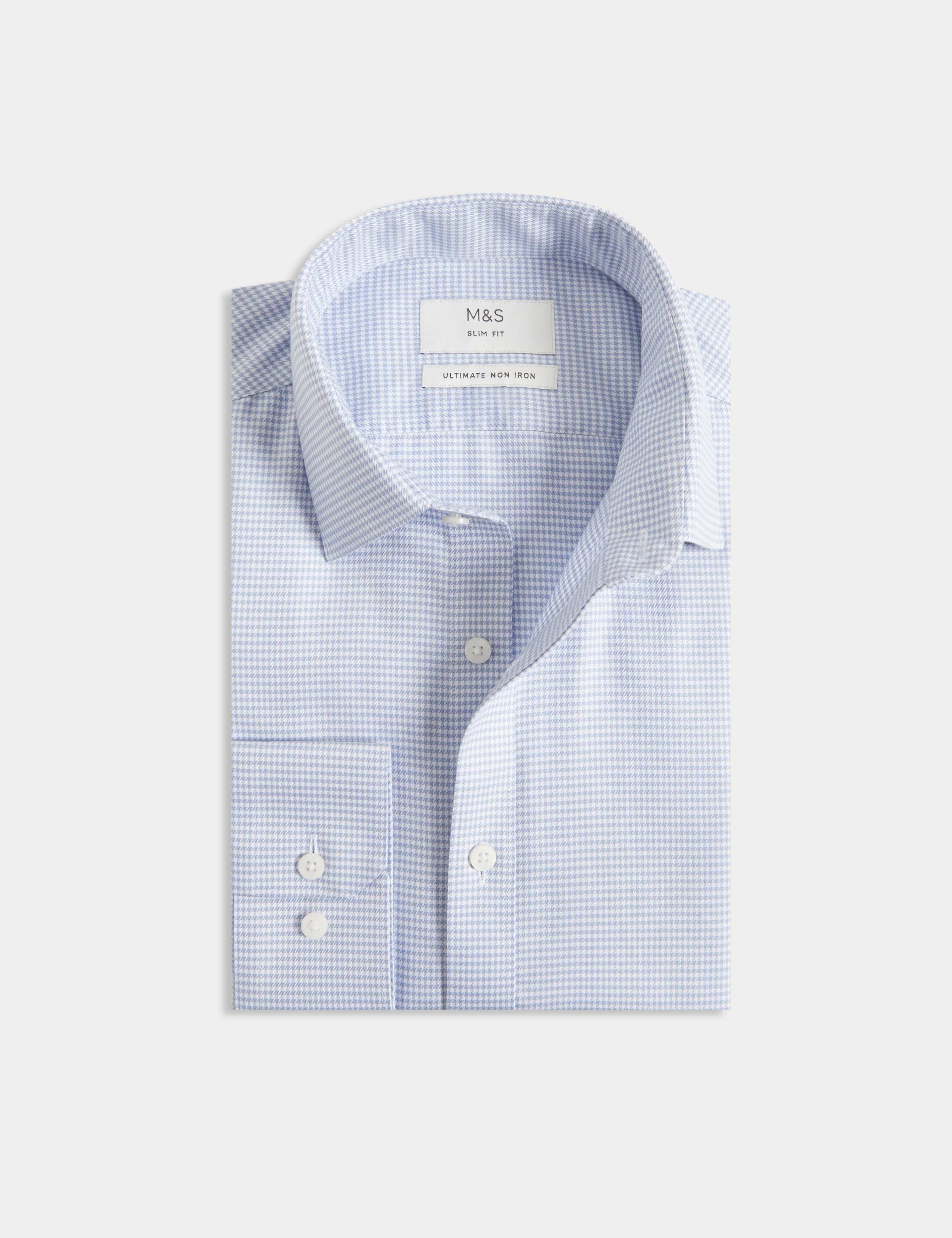 Slim Fit Ultimate Non Iron Cotton Textured Shirt