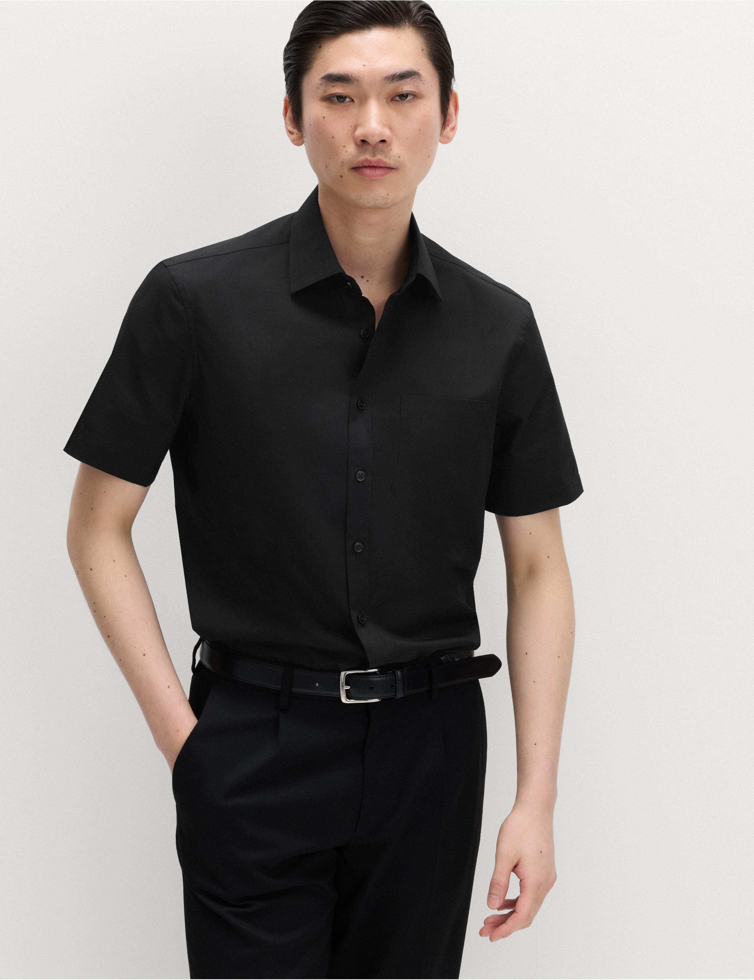3 Pack Slim Fit Easy Iron Short Sleeve Shirts