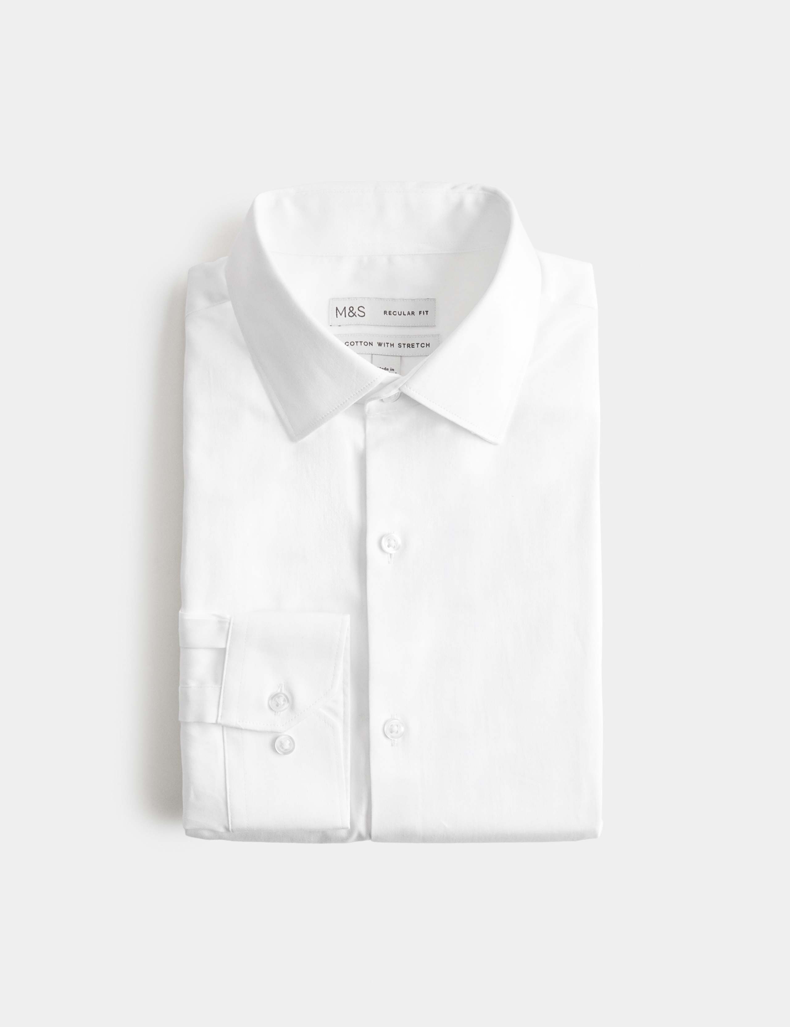 Regular Fit Pure Cotton Stretch Shirt
