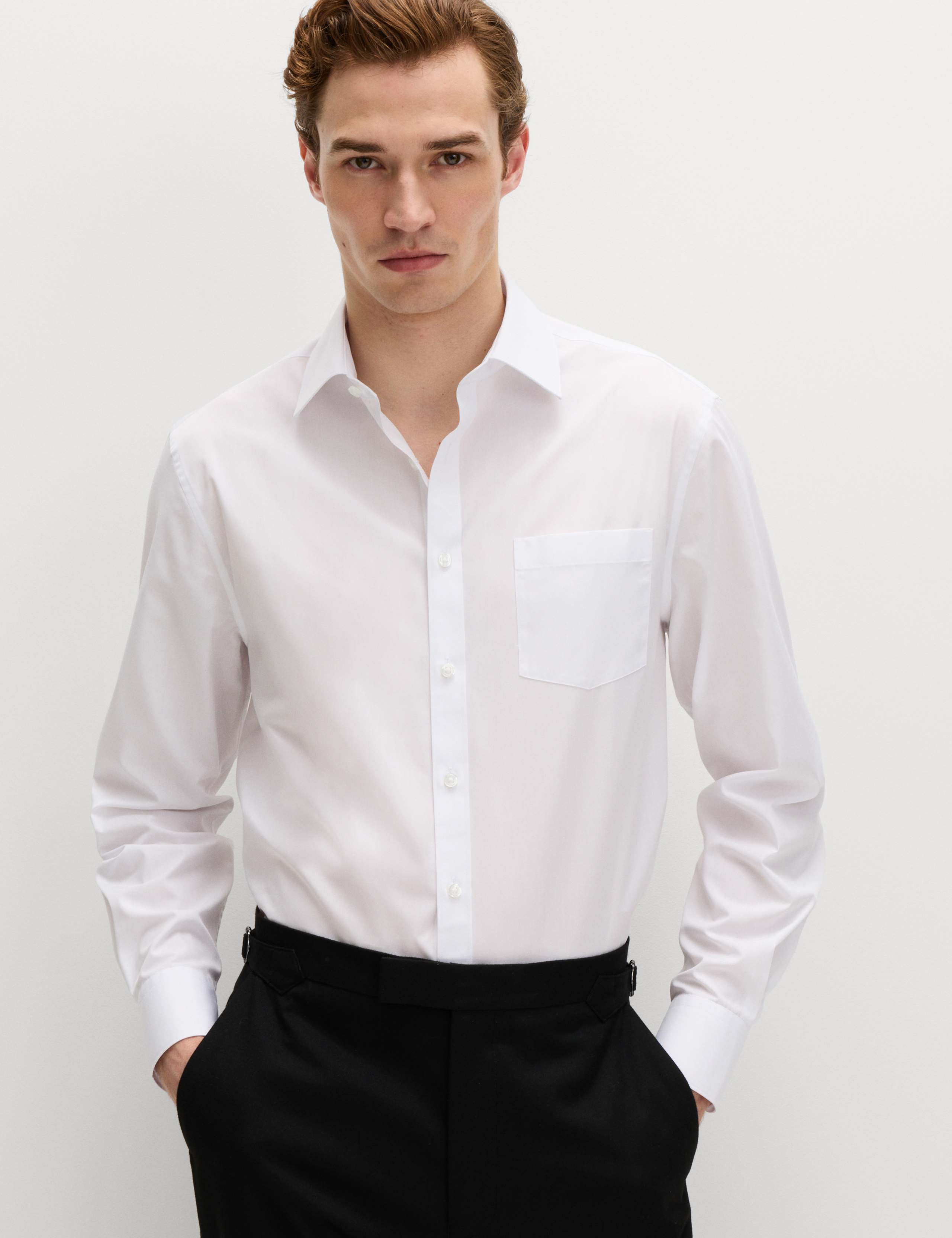 2 Pack Regular Fit Easy Iron Cotton Blend Shirts