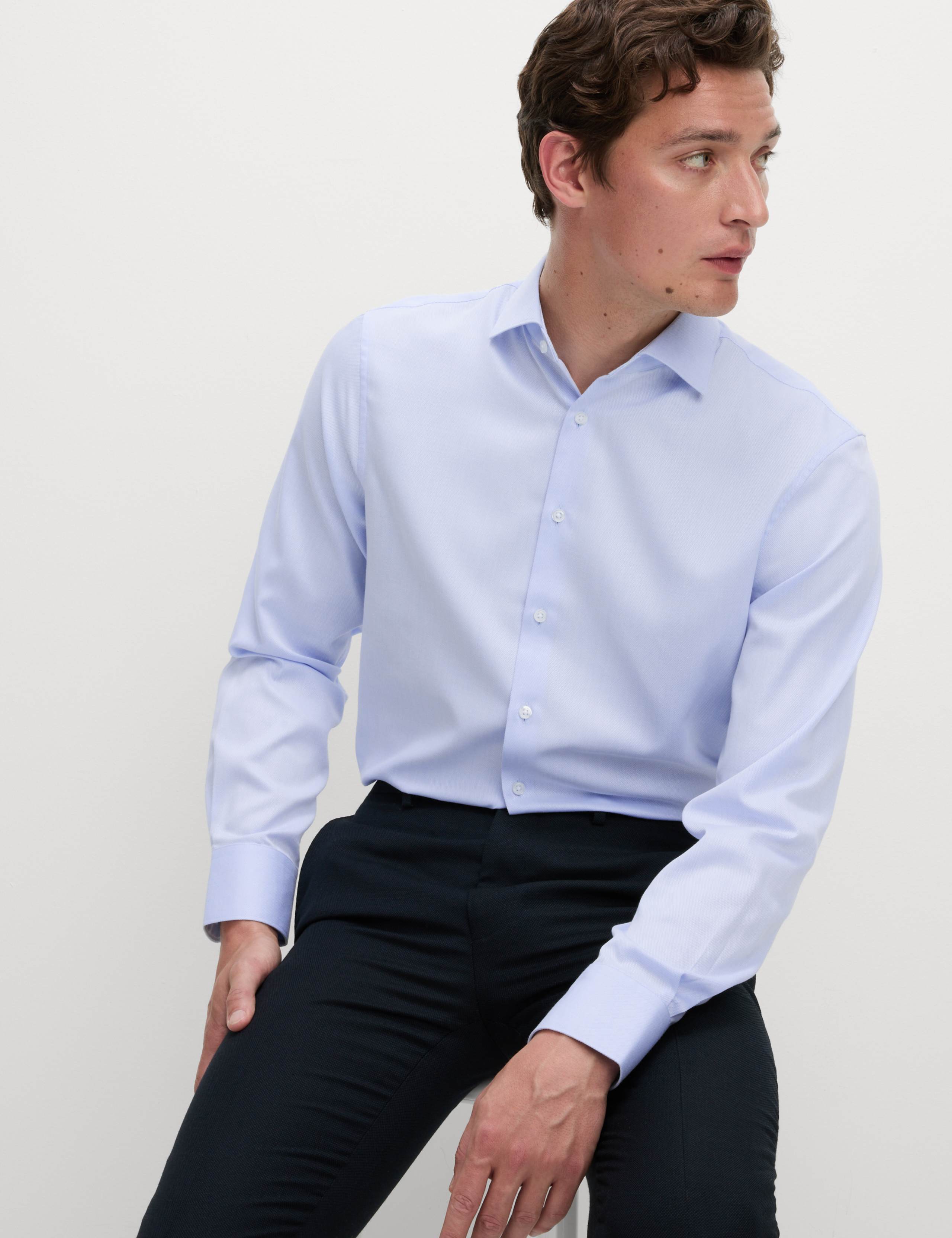 Non Iron Regular Fit Cotton Blend Shirt