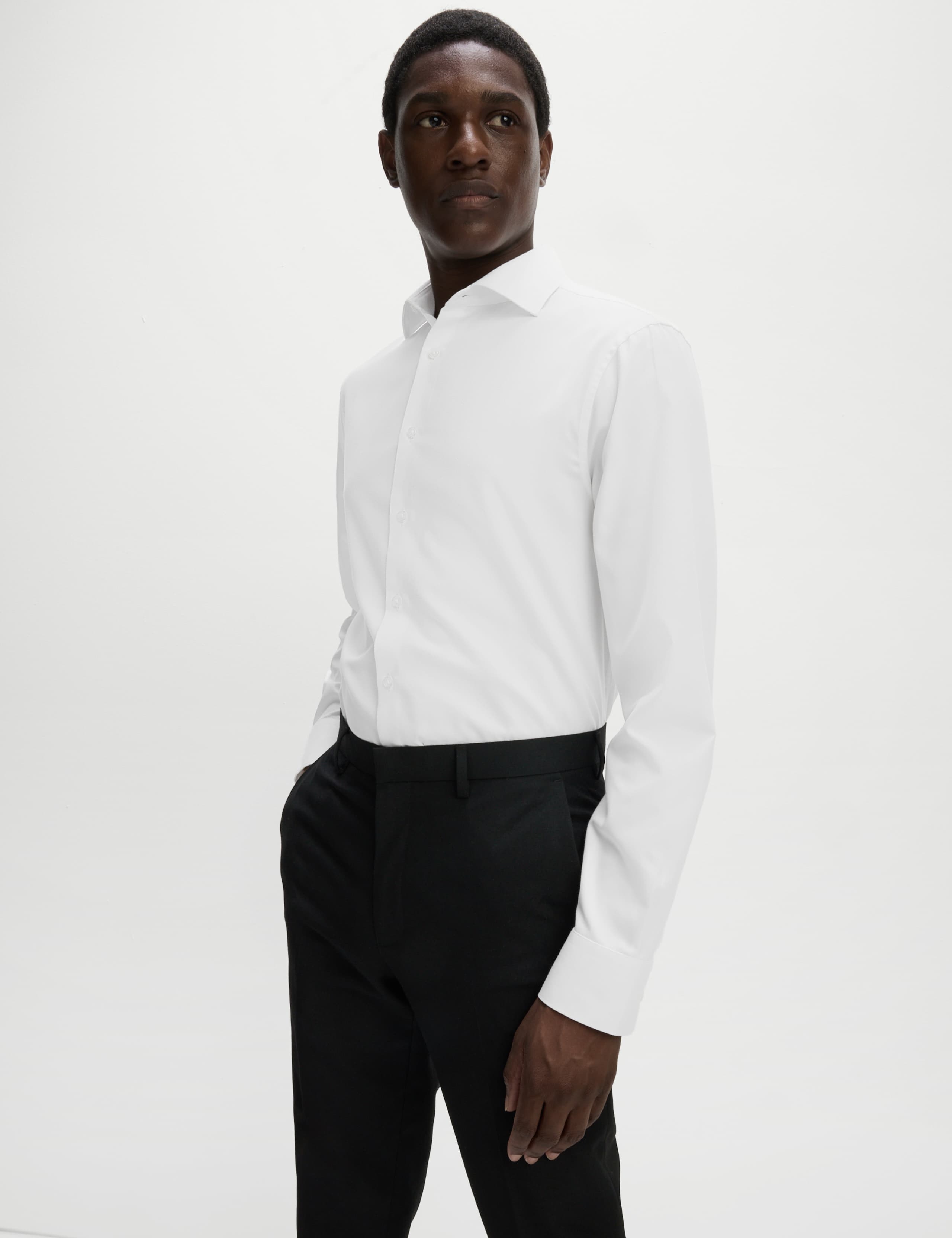 Non Iron Regular Fit Cotton Blend Shirt
