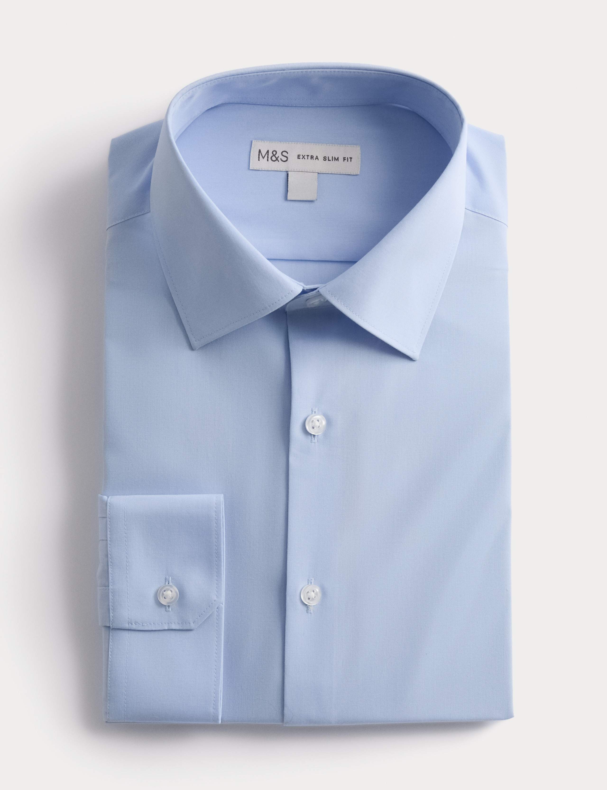 Extra Slim Fit Easy Iron Cotton Blend Shirt