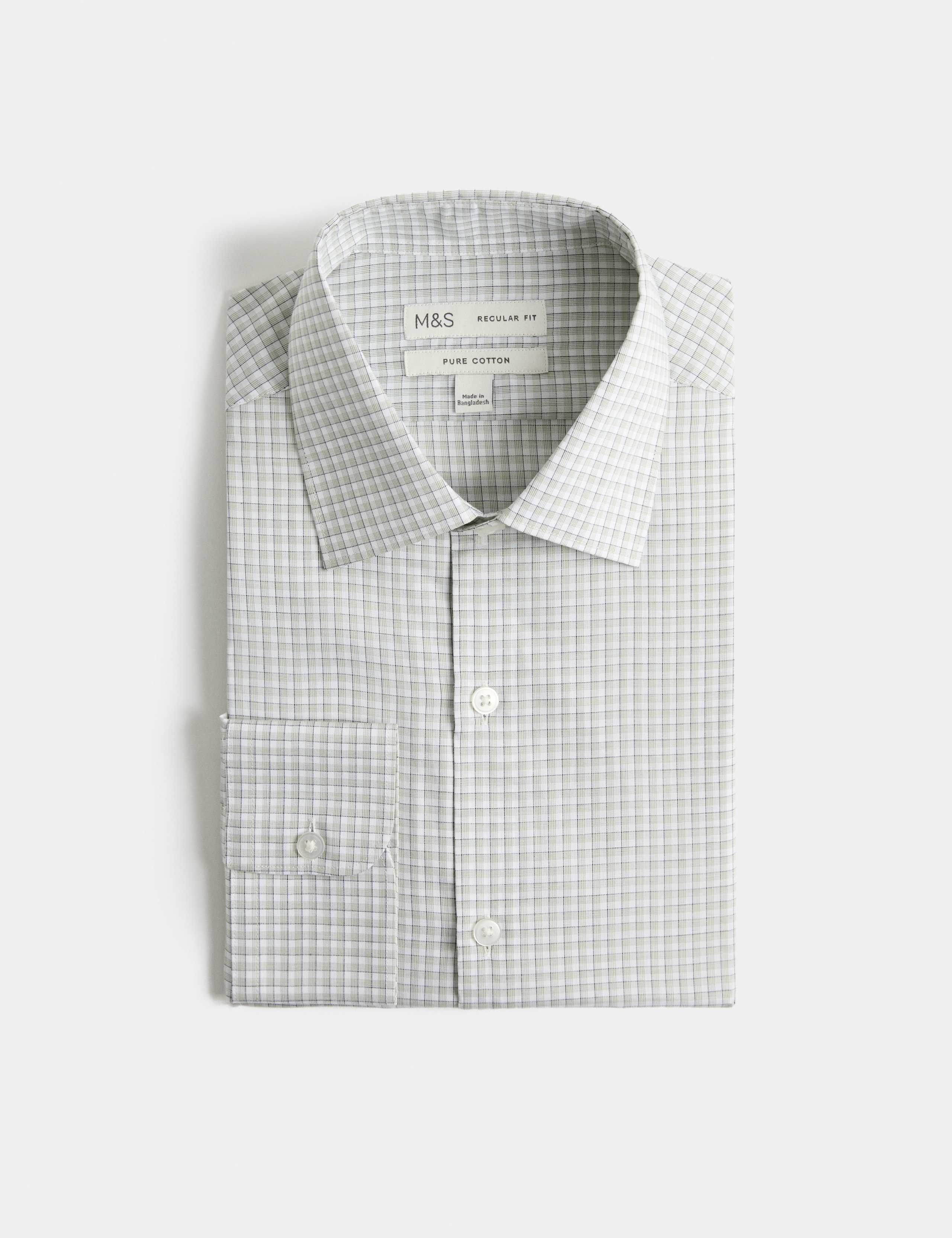 Regular Fit Pure Cotton Check Shirt