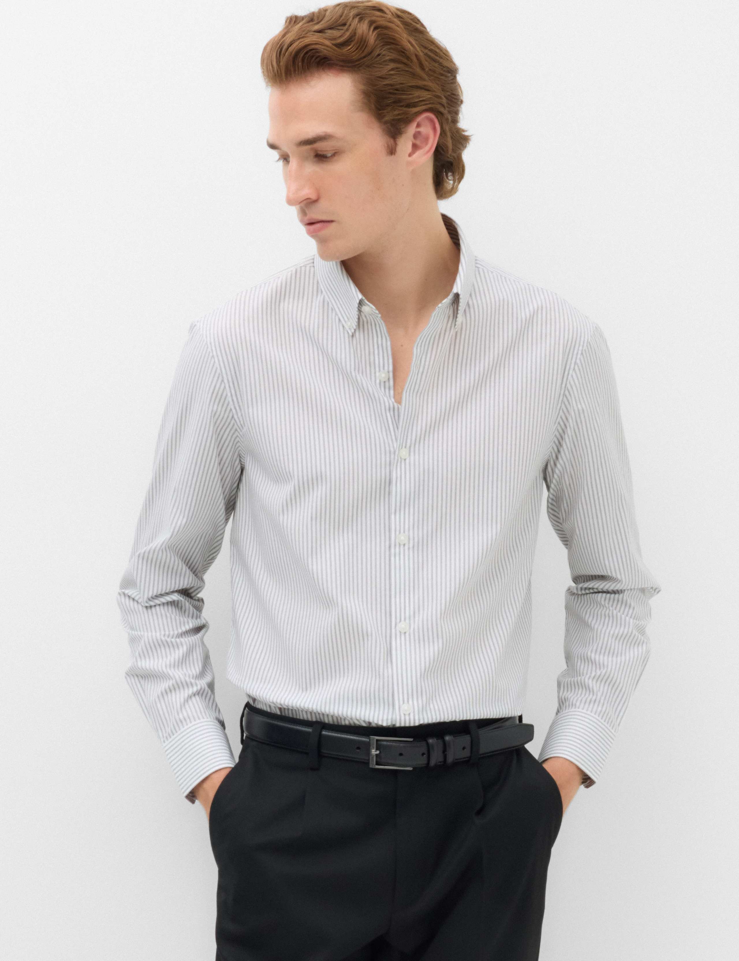 Regular Fit Pure Cotton Striped Shirt