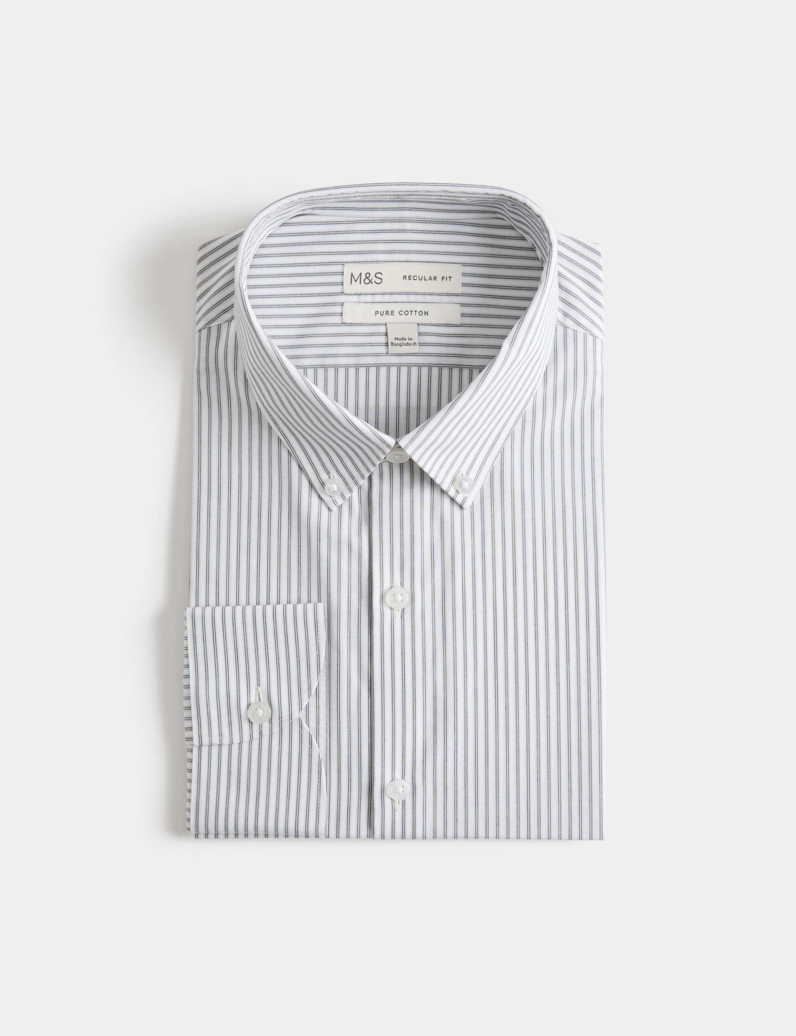 Regular Fit Pure Cotton Striped Shirt
