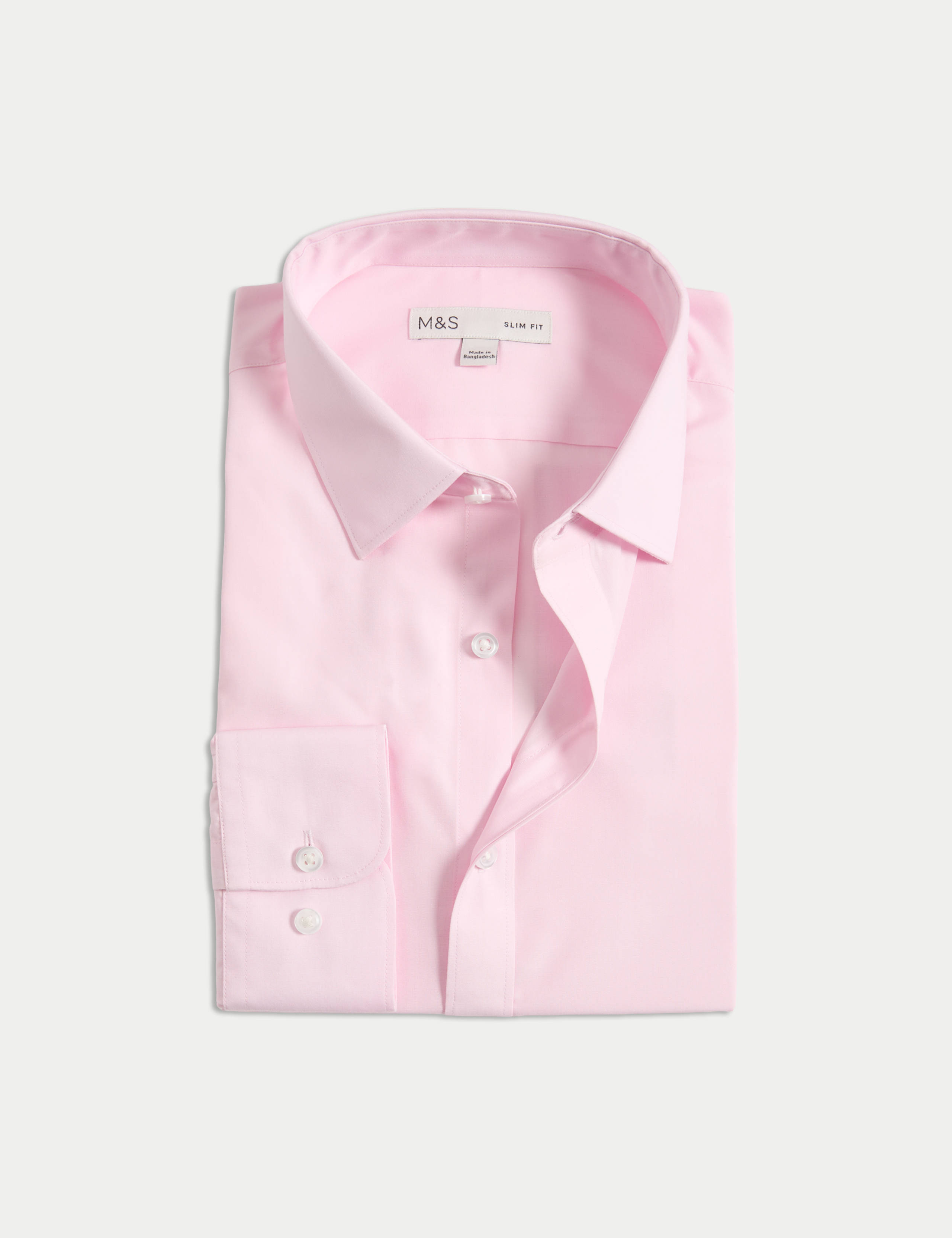 Slim Fit Easy Iron Cotton Blend Shirt