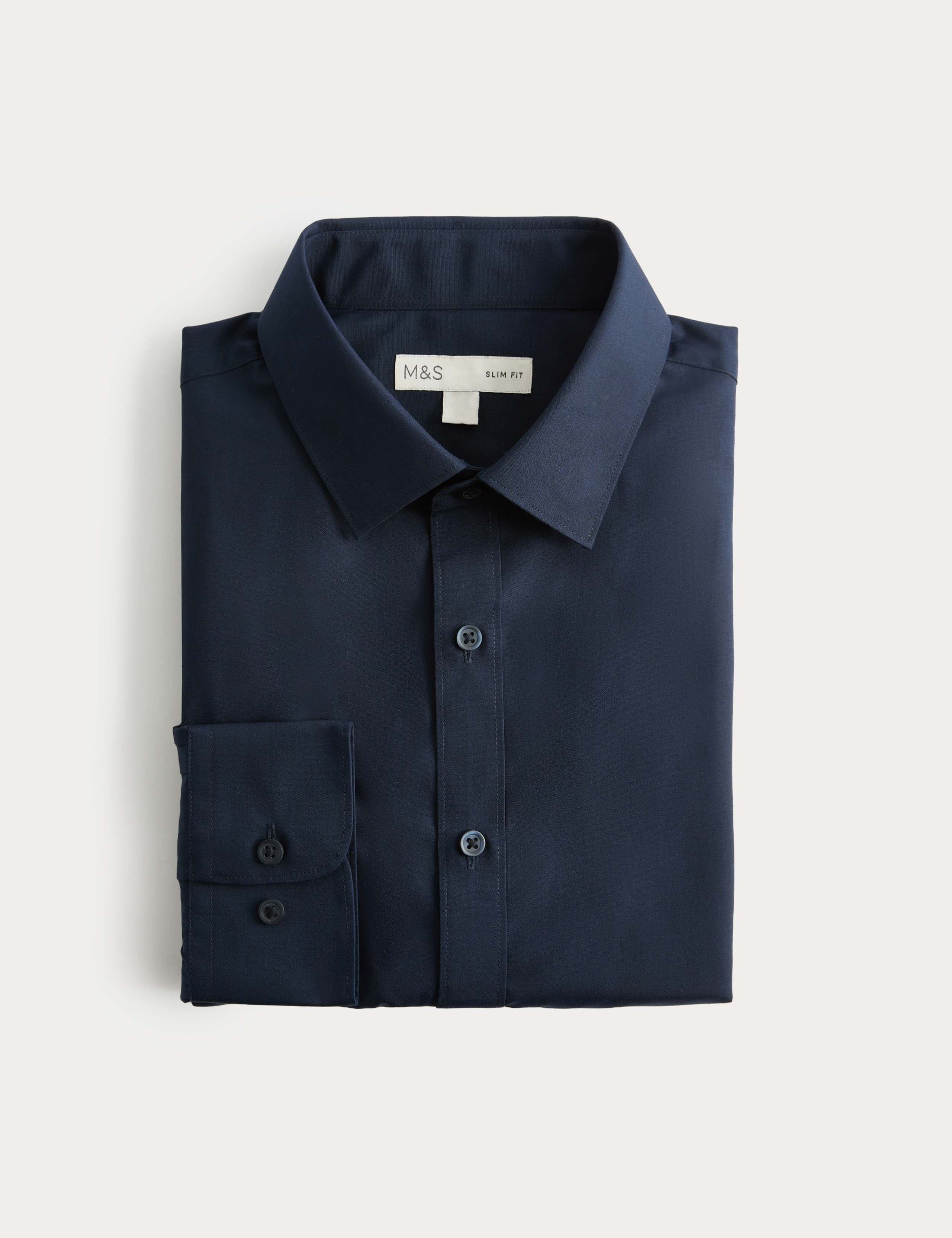 Slim Fit Easy Iron Cotton Blend Shirt