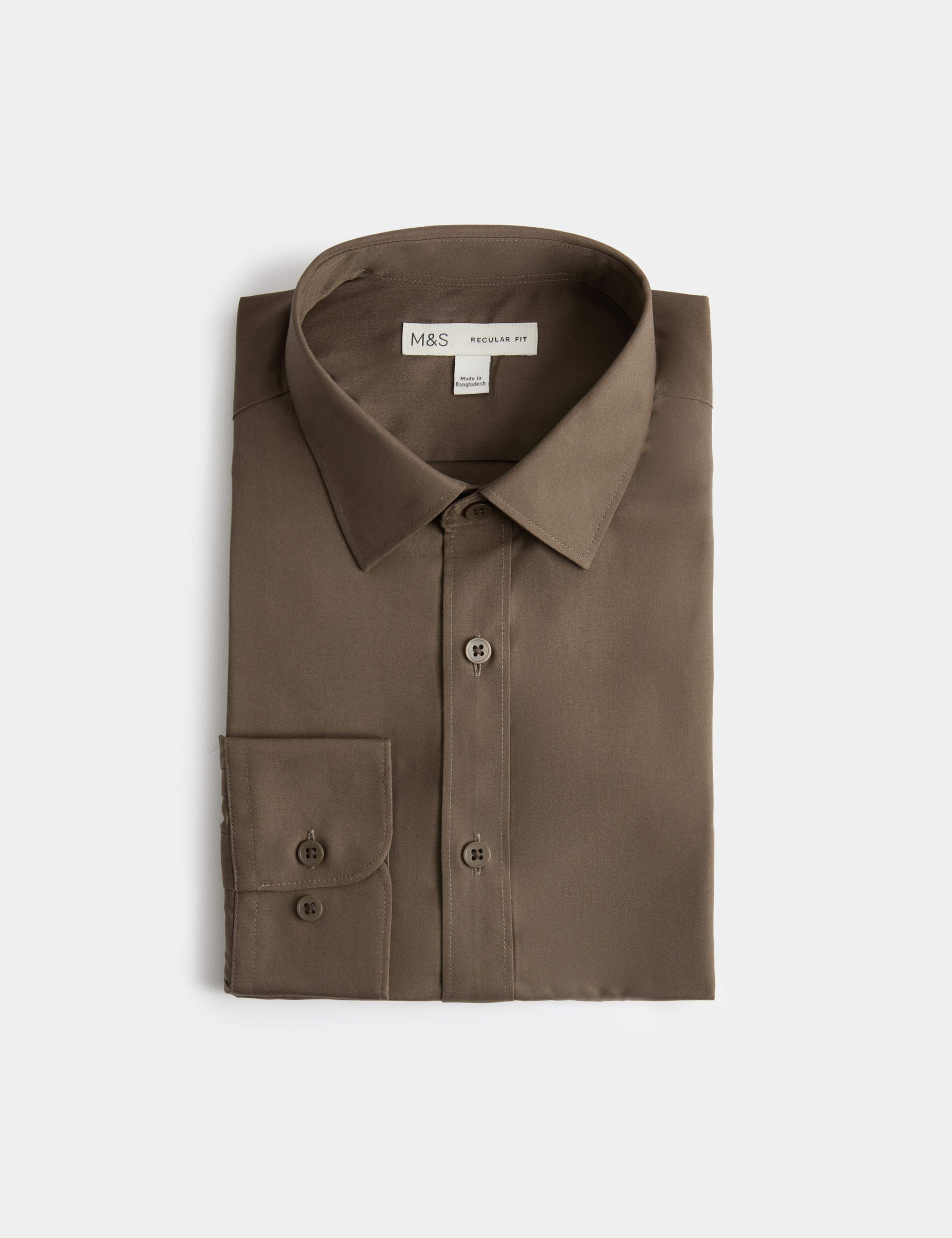 Regular Fit Easy Iron Cotton Blend Shirt