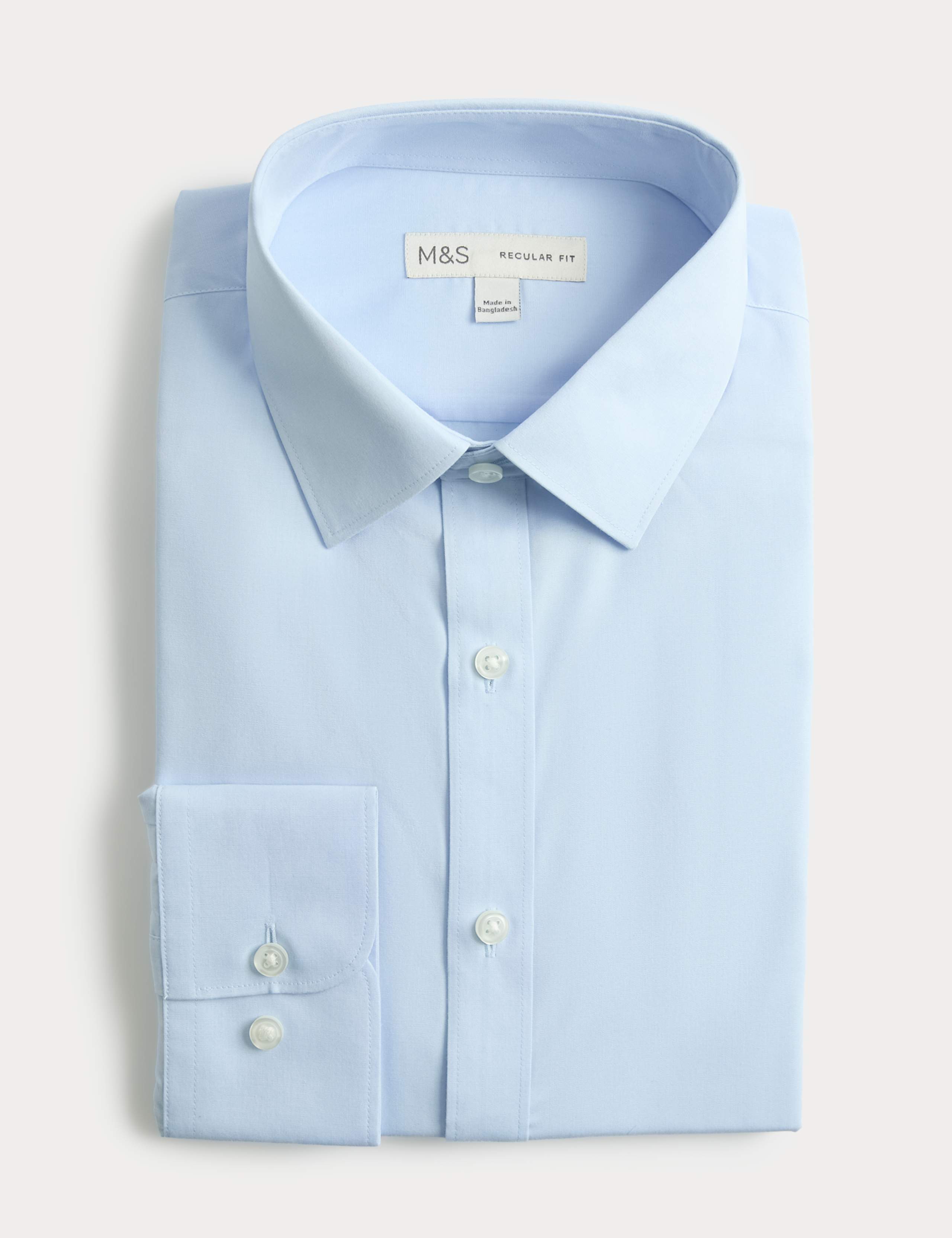 Regular Fit Easy Iron Cotton Blend Shirt