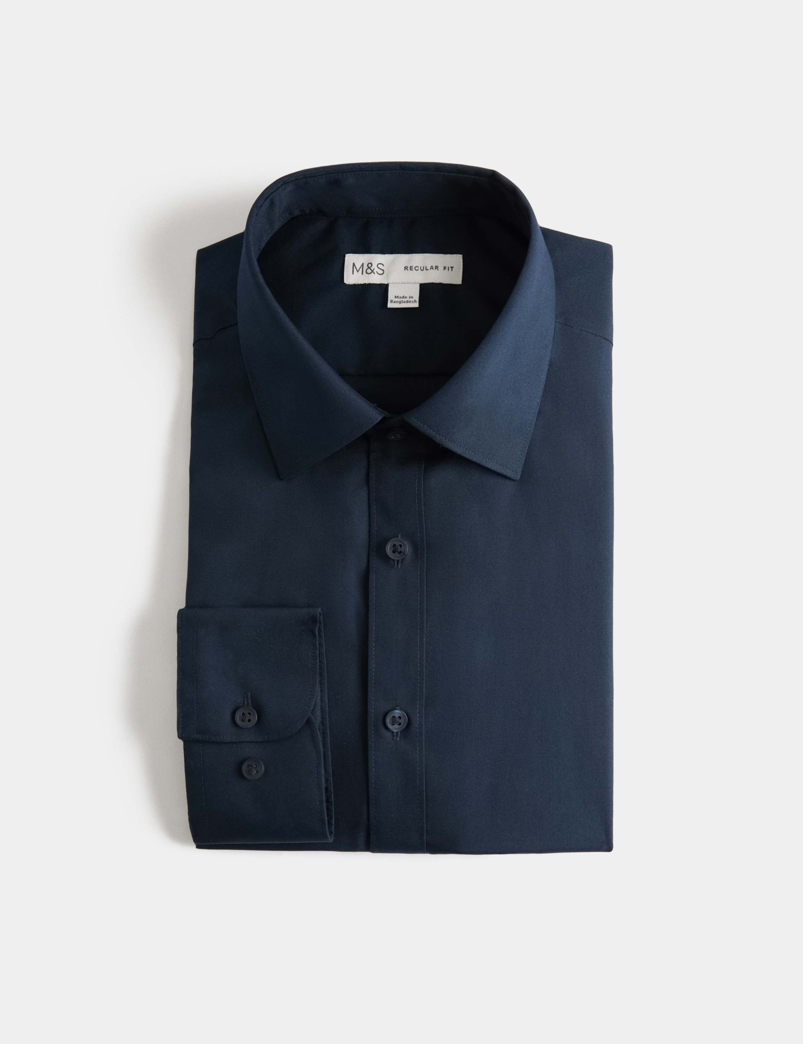 Regular Fit Easy Iron Cotton Blend Shirt