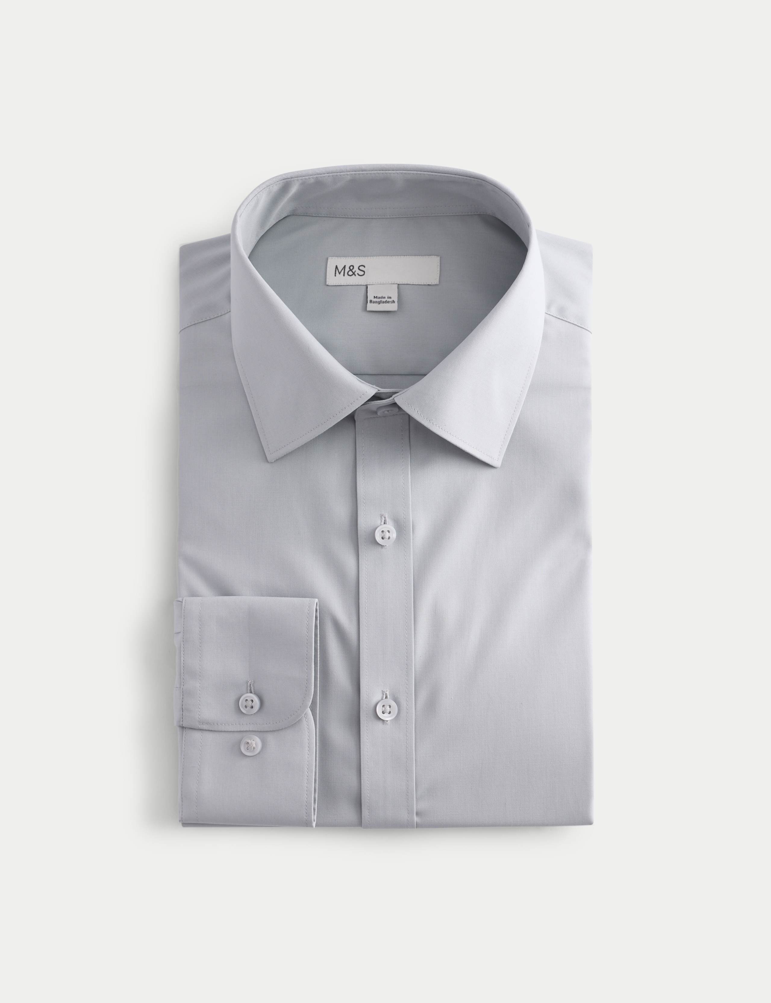Regular Fit Easy Iron Cotton Blend Shirt