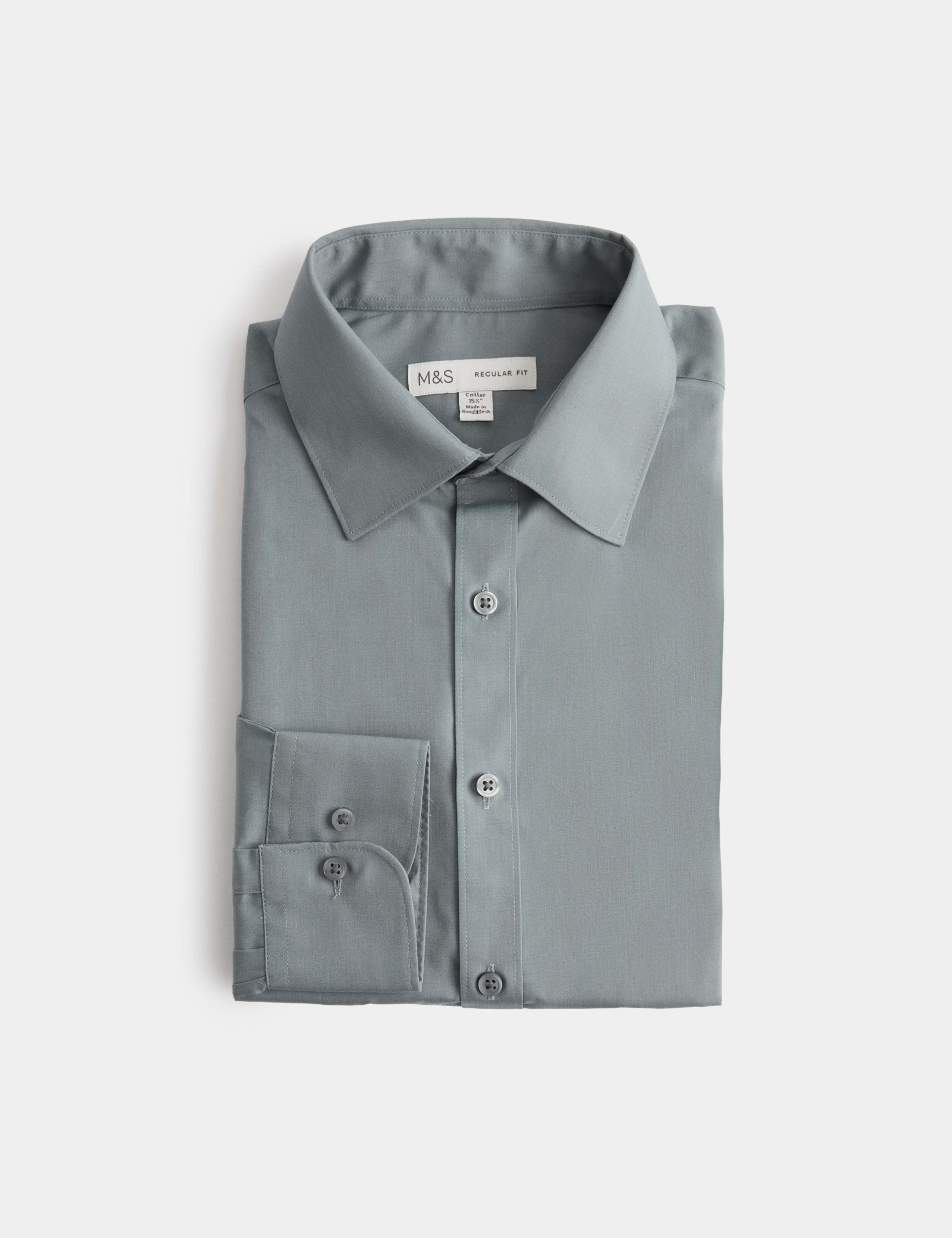 Regular Fit Easy Iron Cotton Blend Shirt