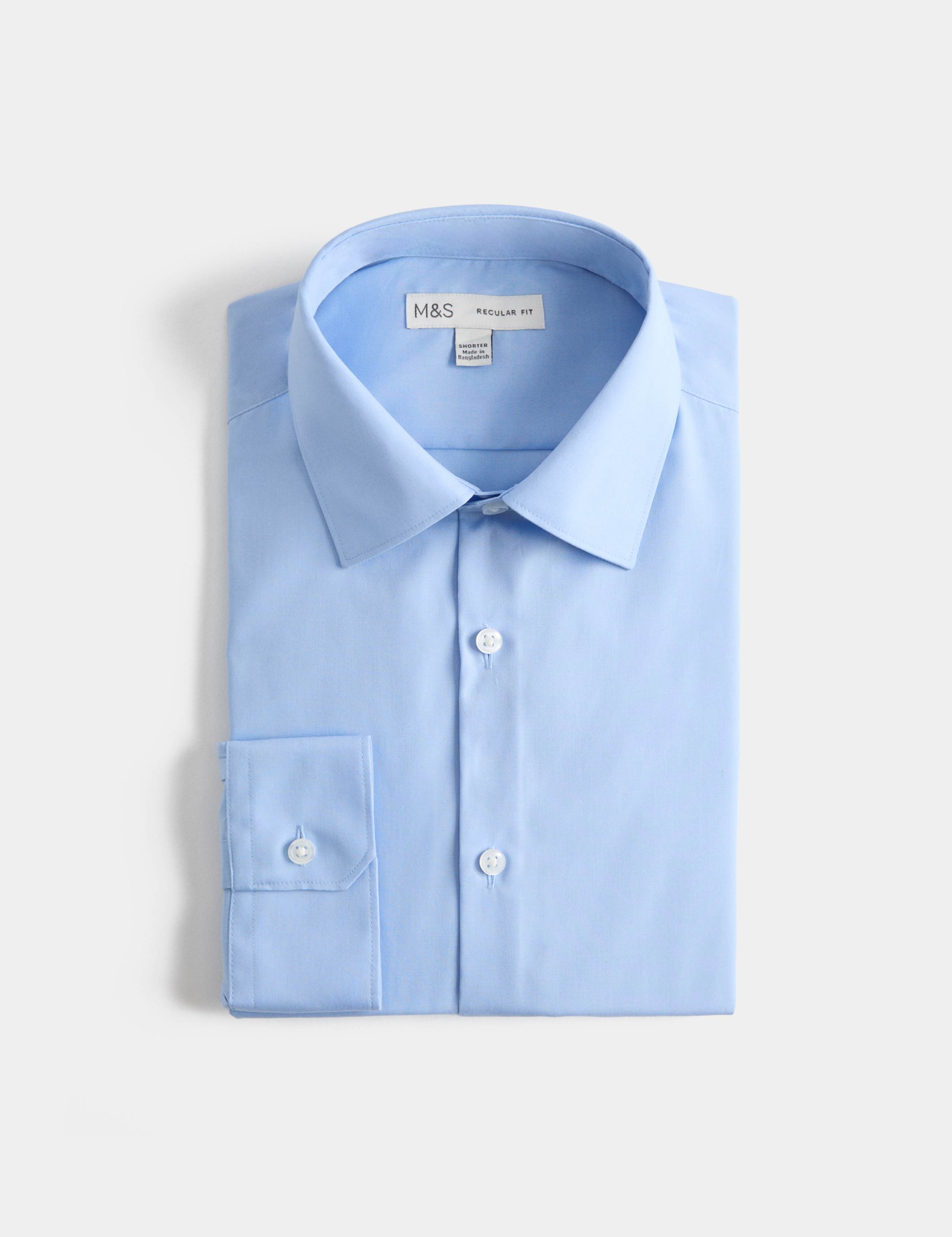 Regular Fit 2 Inch Shorter Cotton Blend Shirt