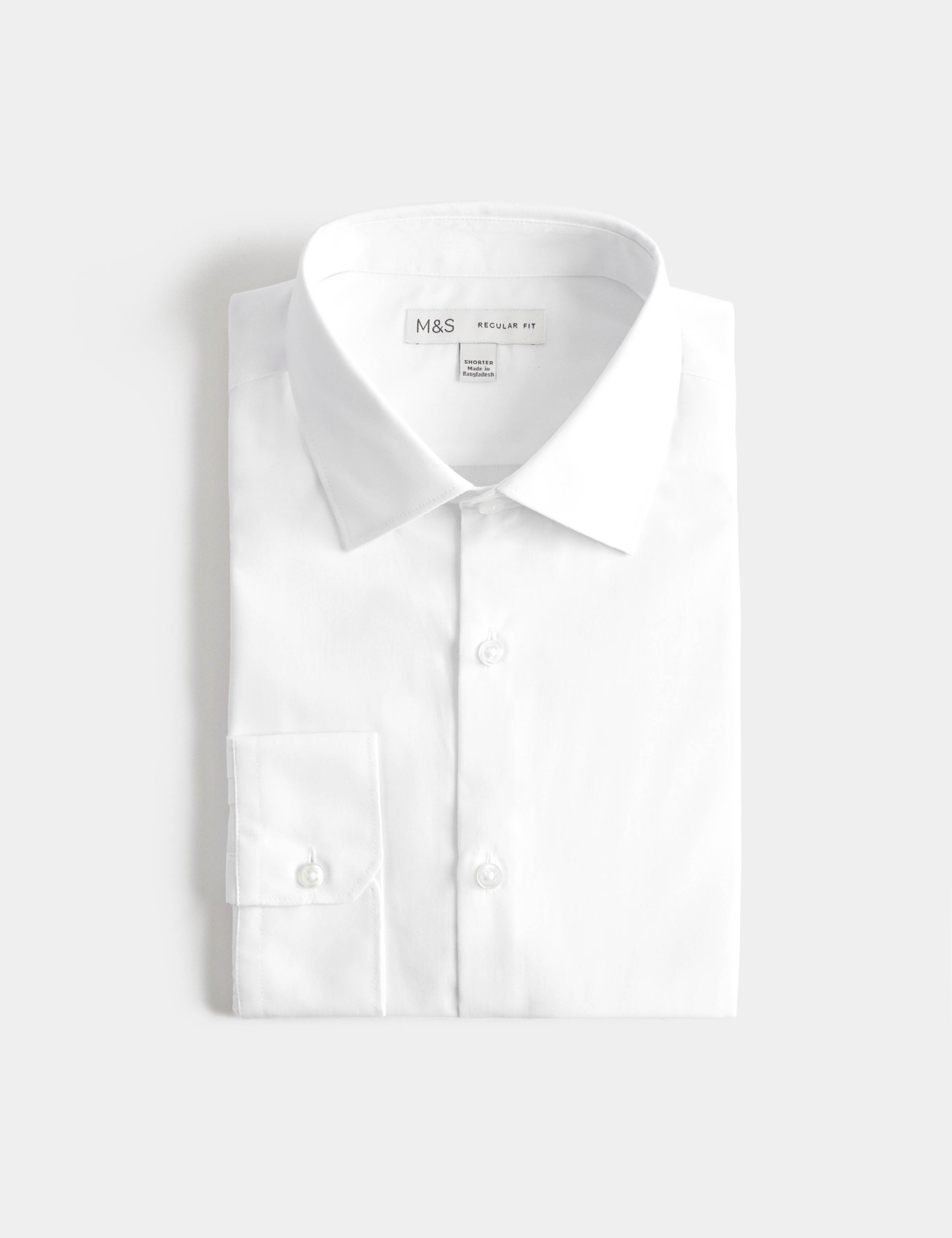 Regular Fit 2 Inch Shorter Cotton Blend Shirt
