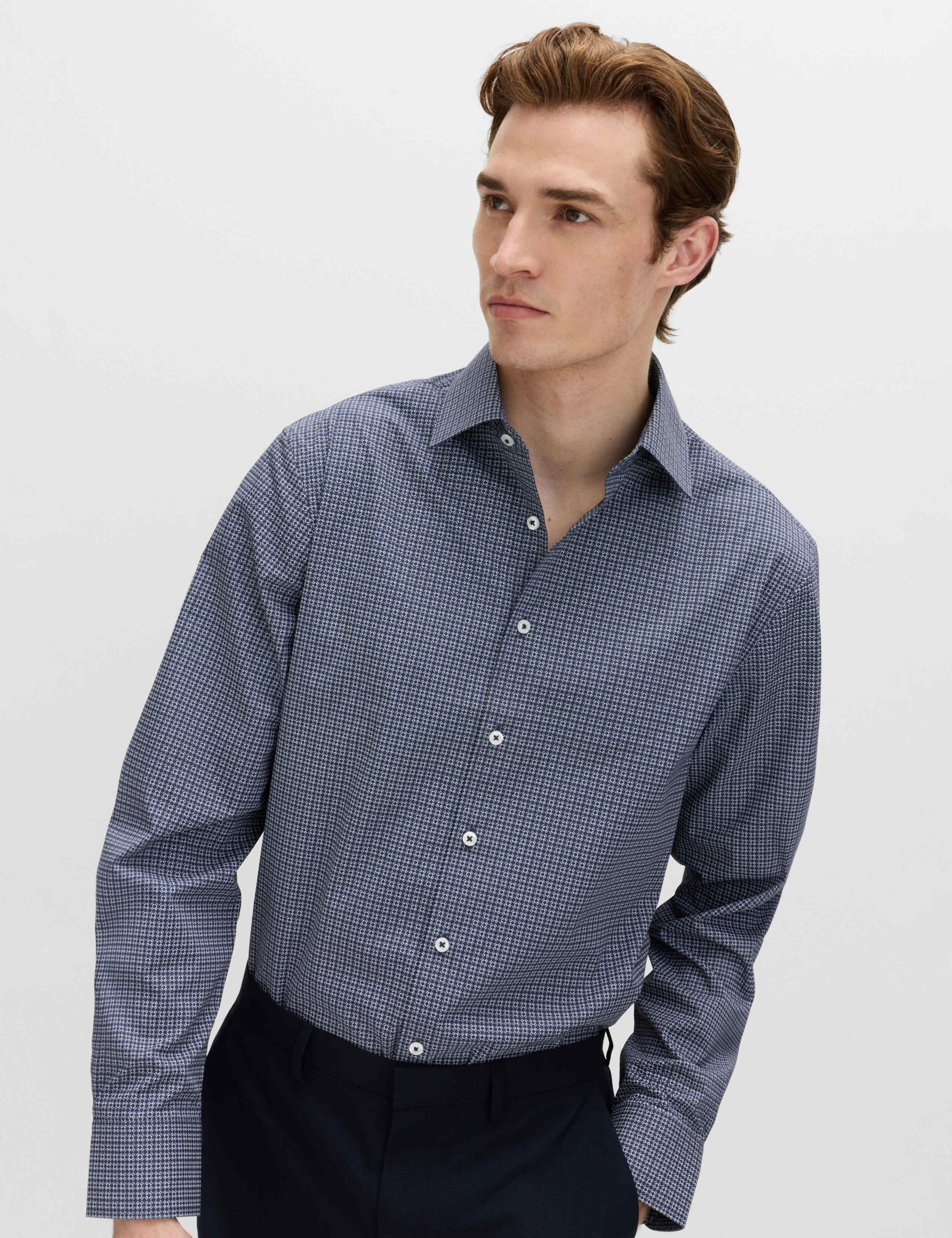 Regular Fit Easy Iron Cotton Blend Shirt