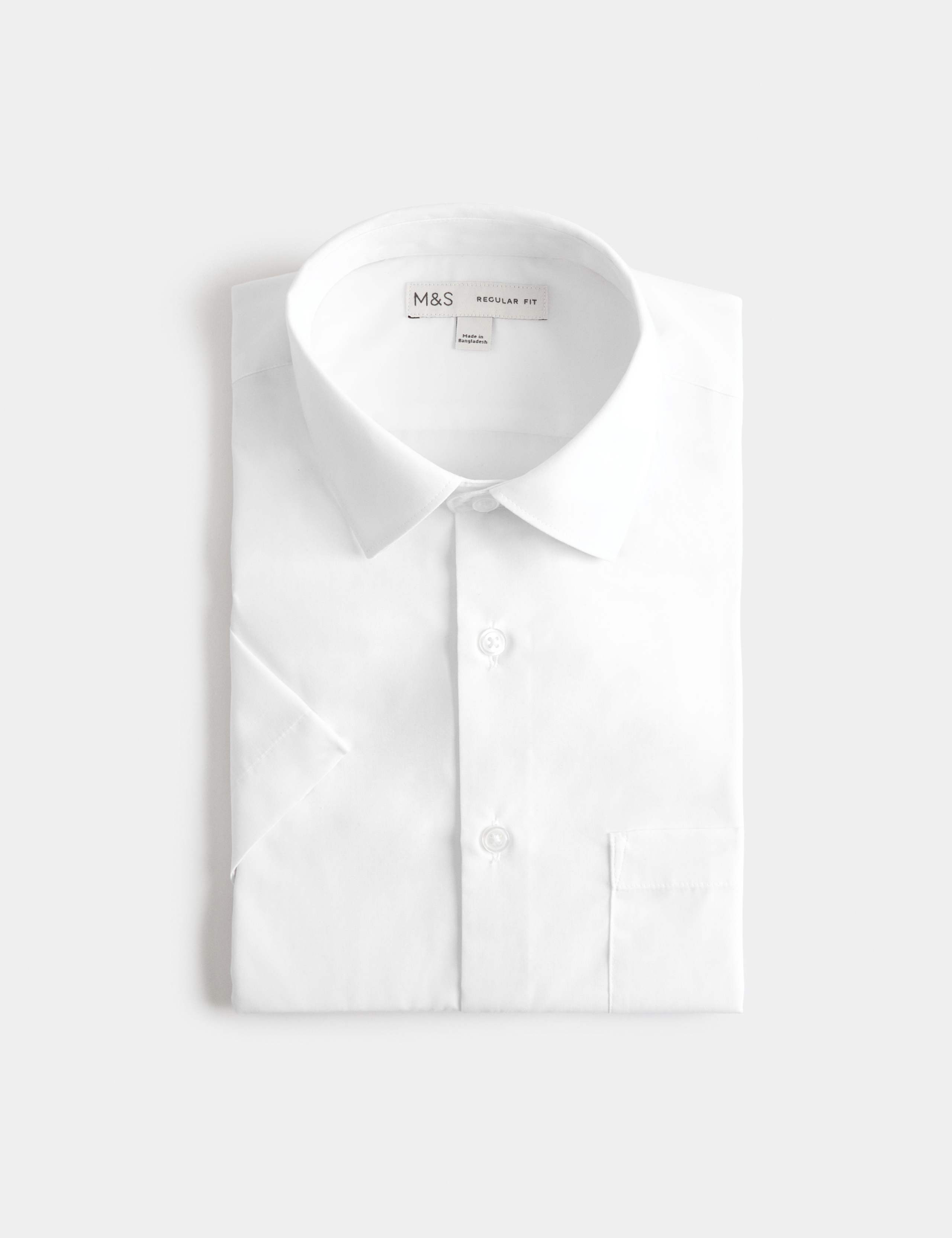 Regular Fit Cotton Blend Short Sleeve Shirt