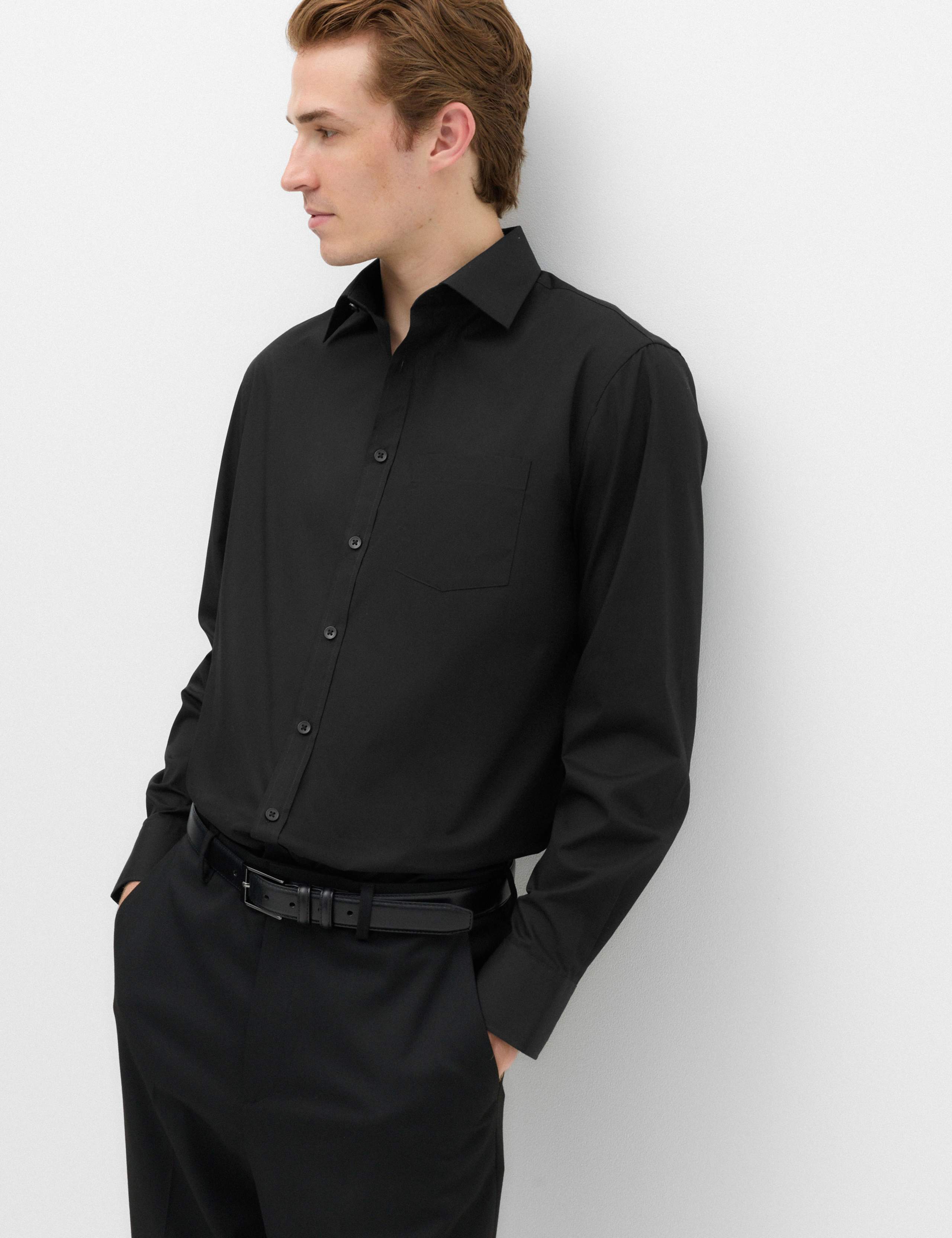 3 Pack Slim Fit Easy Iron Long Sleeve Shirts