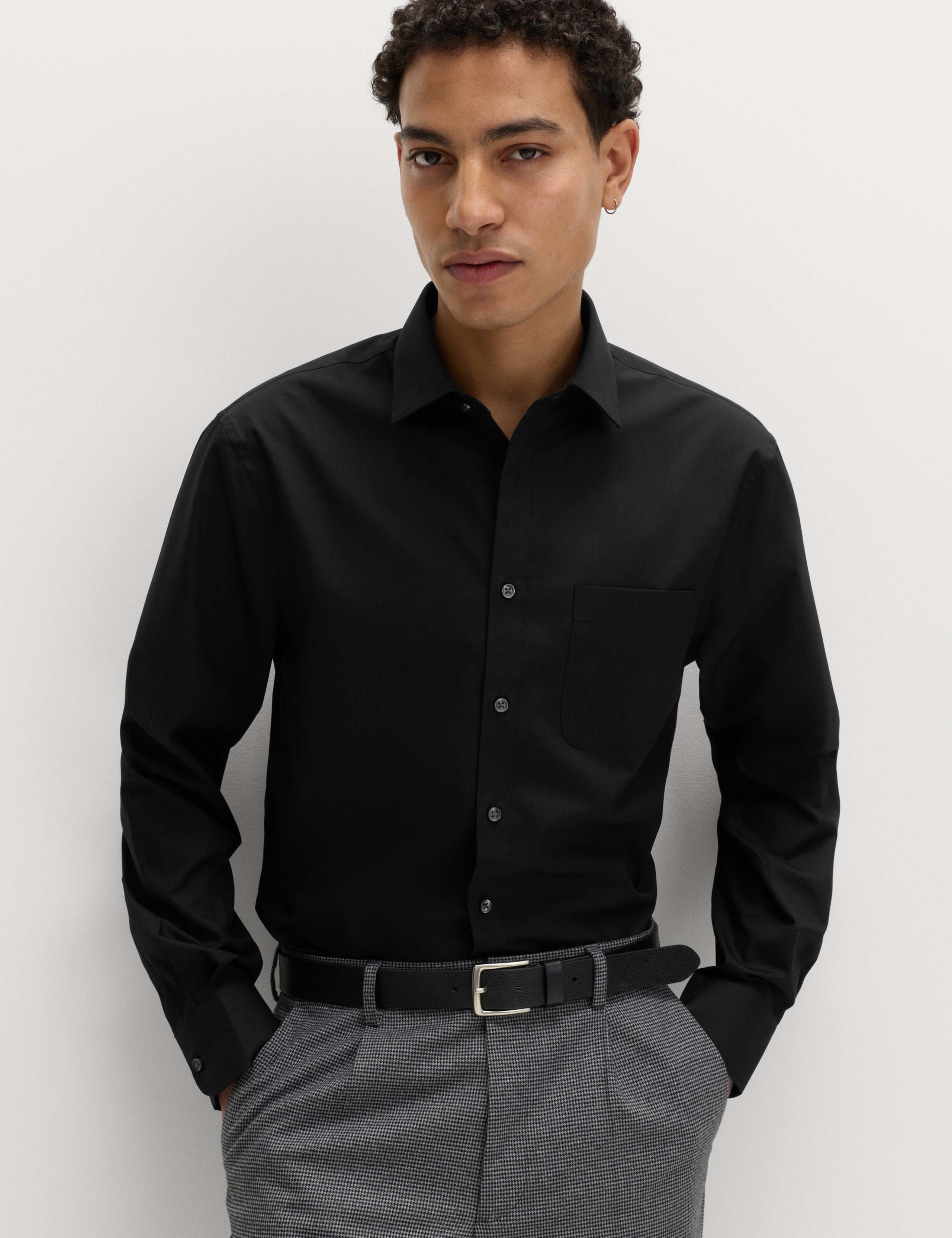 3 Pack Regular Fit Easy Iron Long Sleeve Shirts