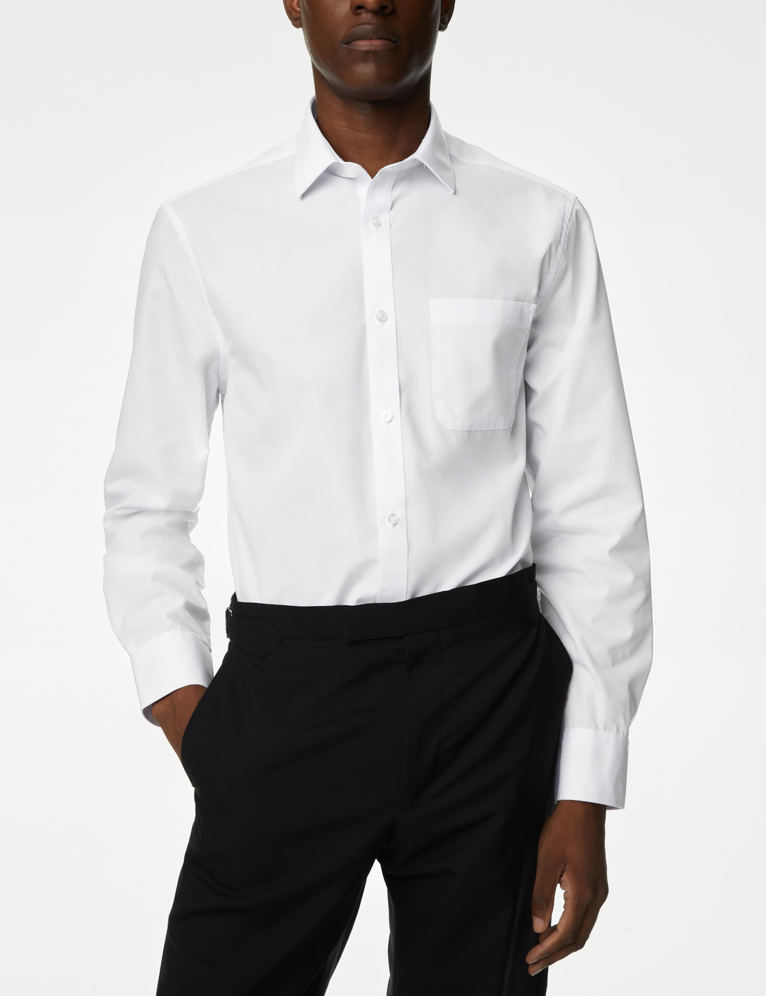 2 Inch Shorter 3 Pack Slim Fit Easy Iron Long Sleeve Shirts
