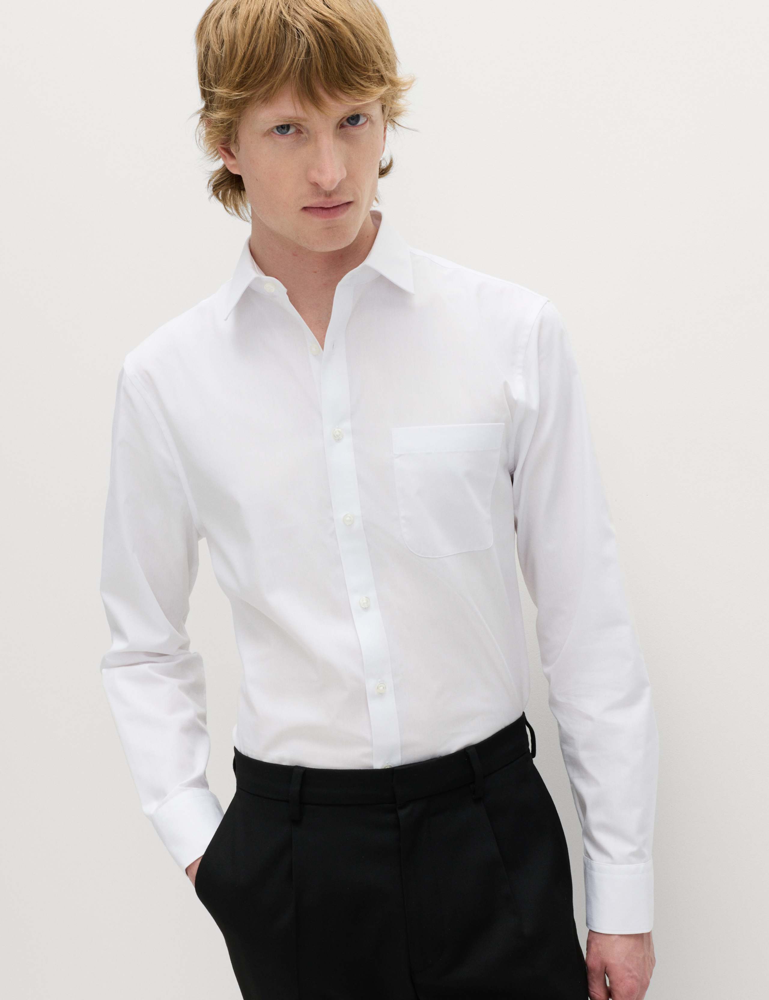 5 Pack Slim Fit Easy Iron Long Sleeve Shirts