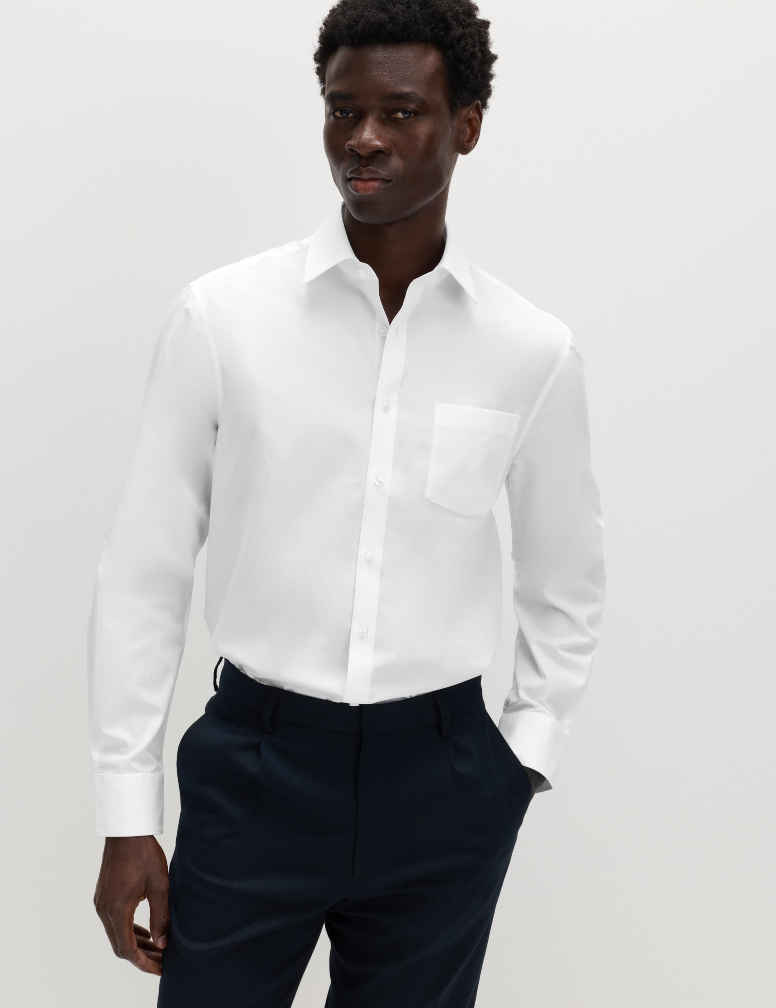 5 Pack Regular Fit Easy Iron Long Sleeve Shirts