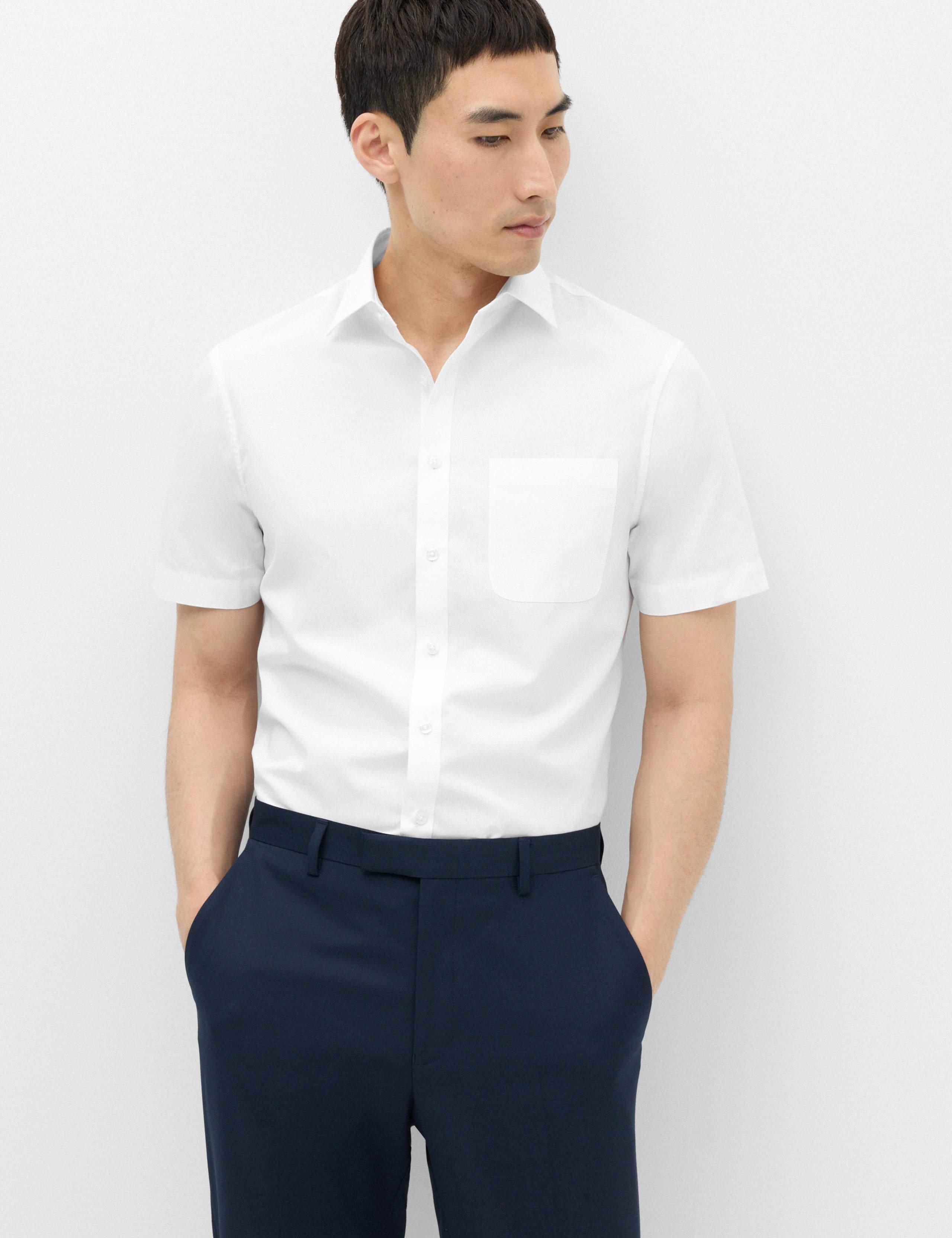 5 Pack Slim Fit Easy Iron Short Sleeve Shirts