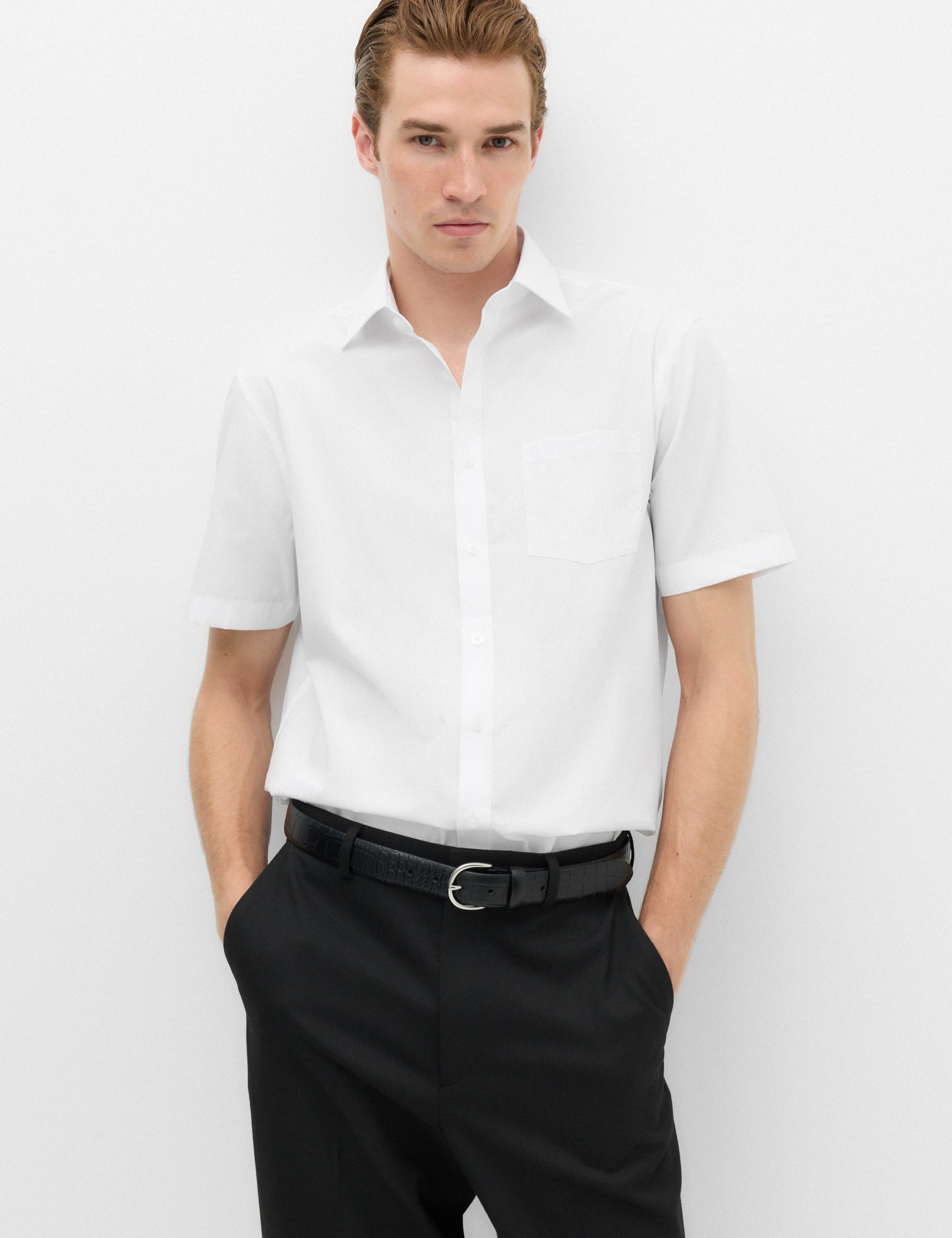 5 Pack Regular Fit Easy Iron Short Sleeve Shirts