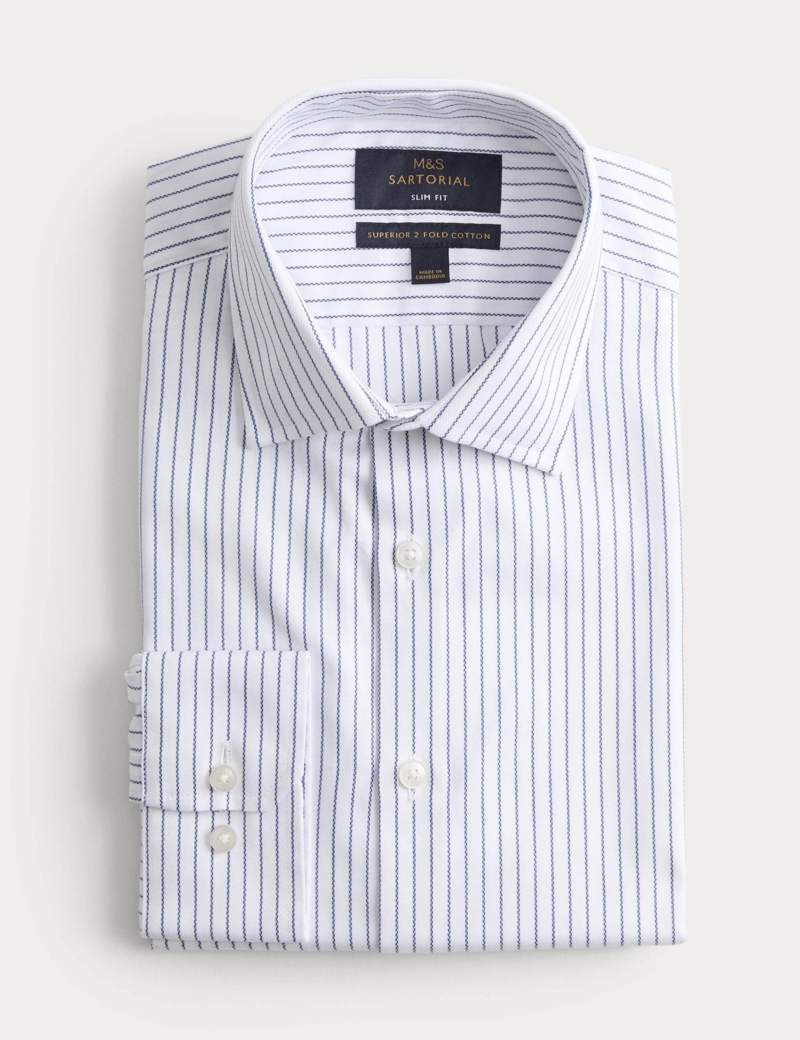 Slim Fit Pure Cotton Striped Shirt
