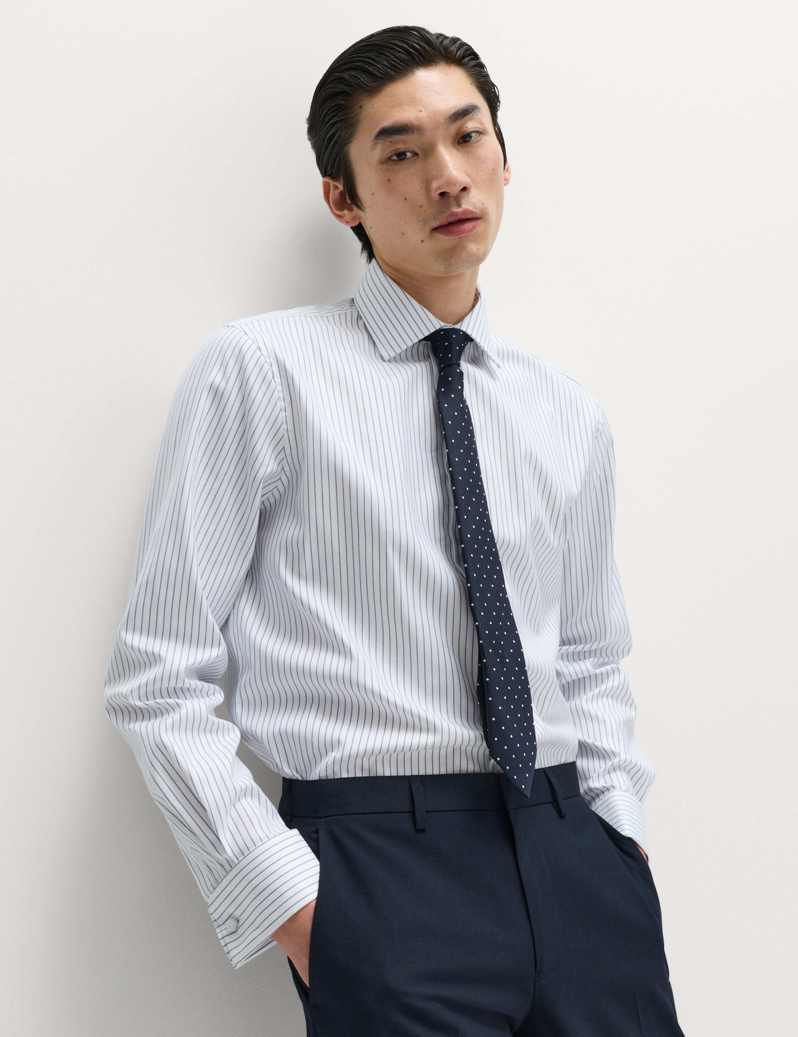 Regular Fit Luxury Pure Cotton Striped Shirt