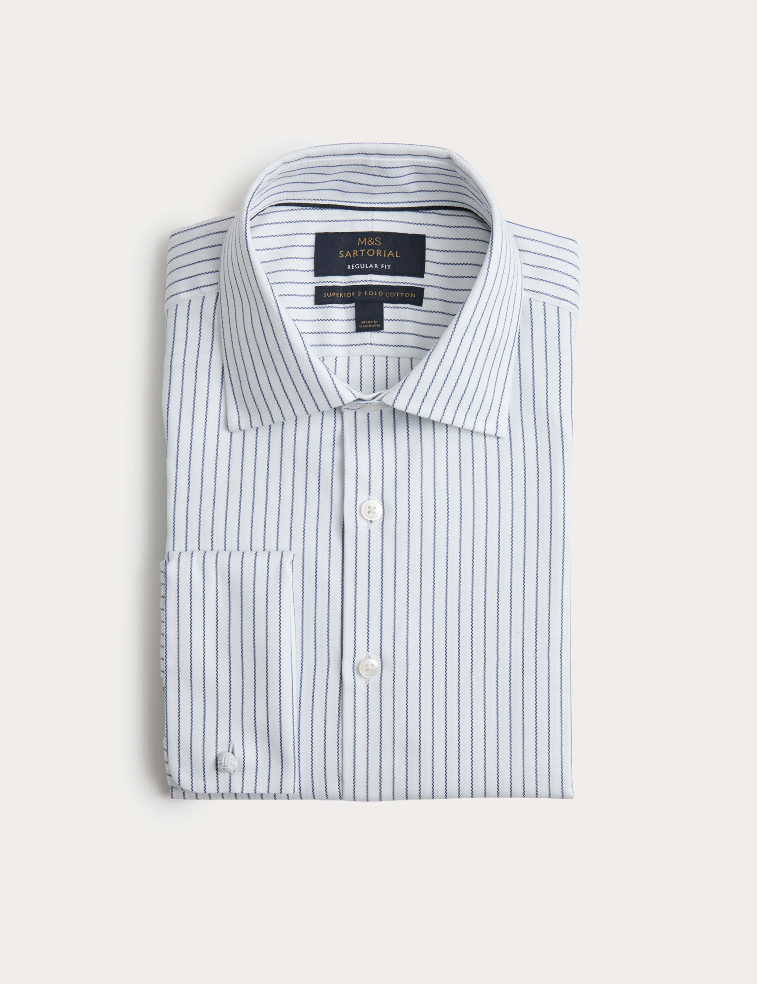 Regular Fit Luxury Pure Cotton Striped Shirt