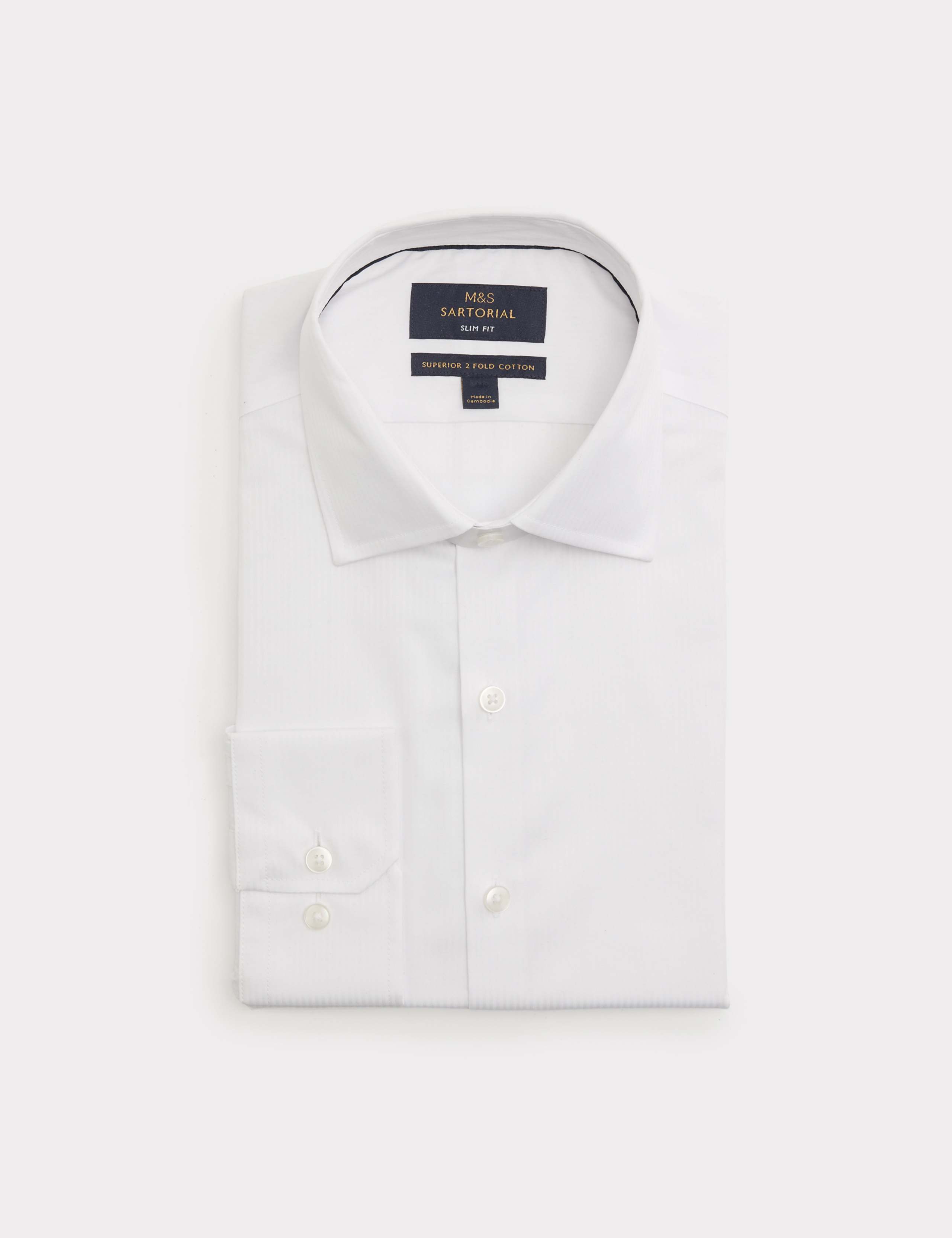 Slim Fit Pure Cotton Sateen Luxury Shirt