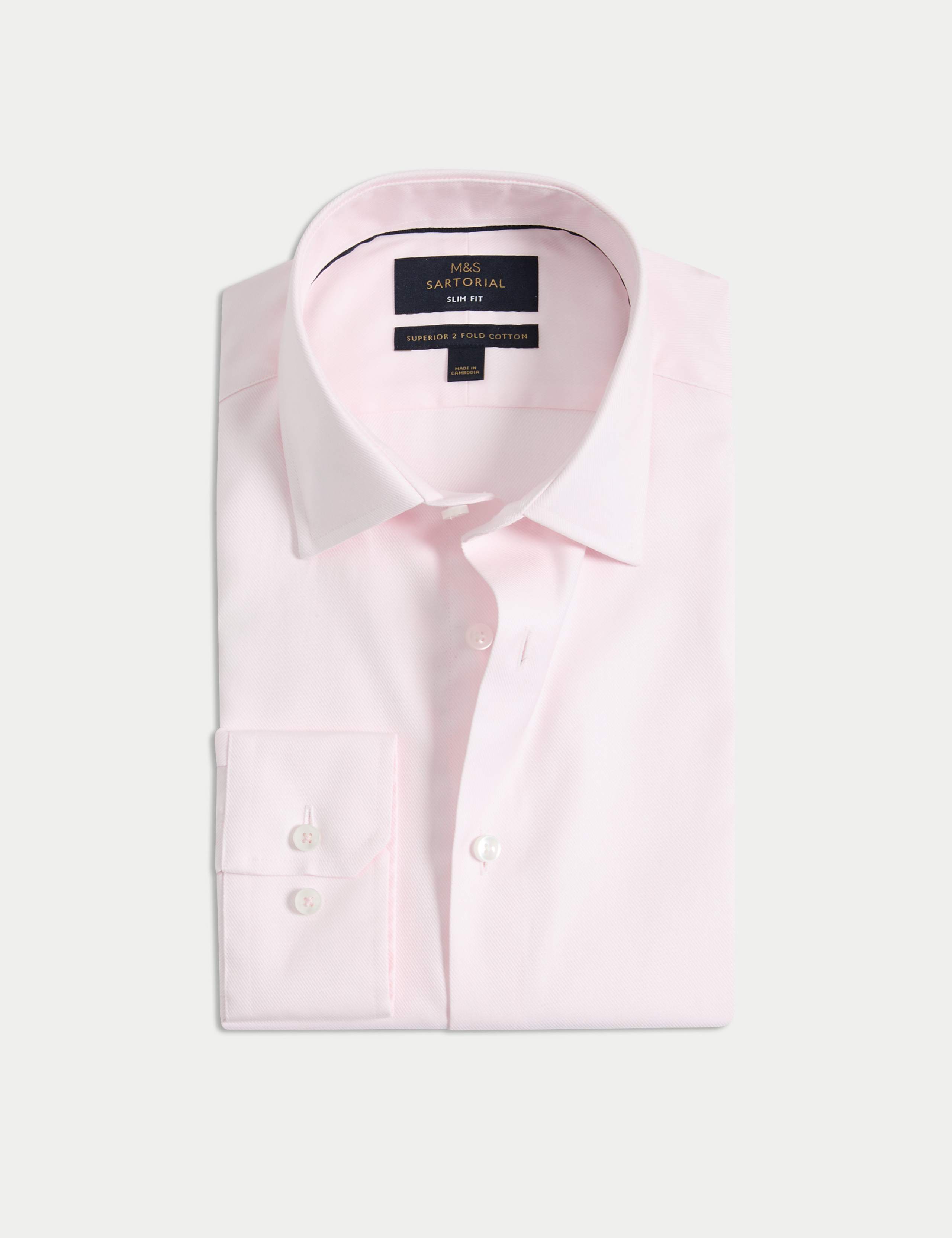 Slim Fit Luxury Cotton Twill Shirt
